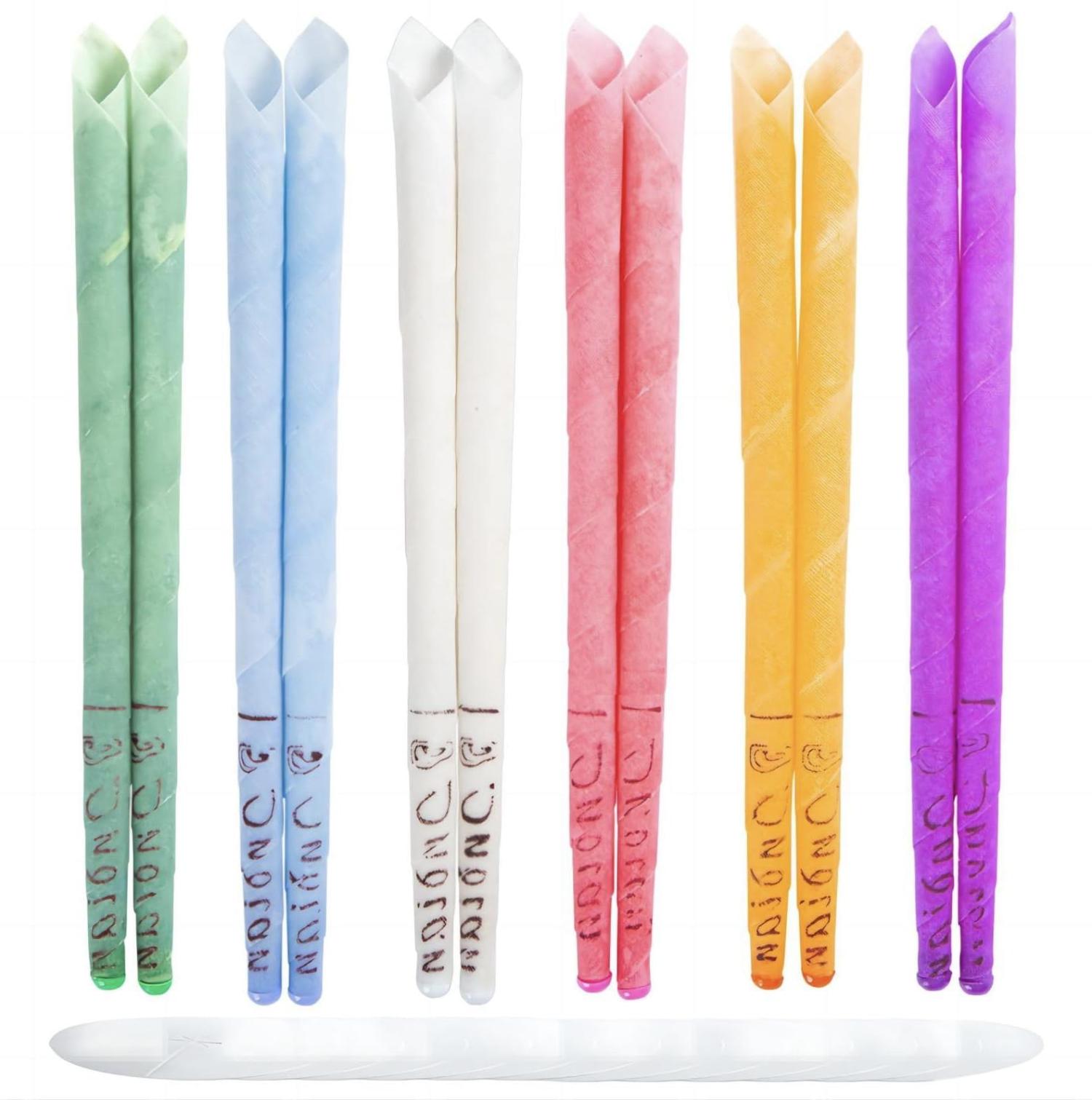 Beeswax Ear Candles Wax Removal 12Pack Ear Wax Removal Tool Earwax