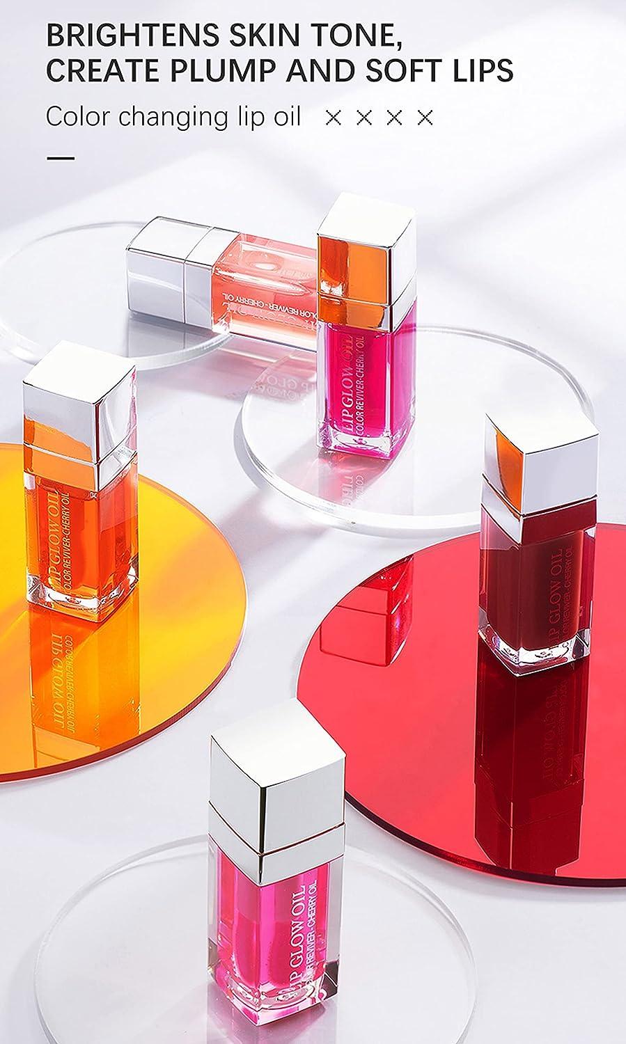 CORDYGLOW Hydrating Lip Glow Oil Lip Oil Gloss Tinted Hydrating Lip Care Plump Lip Gloss