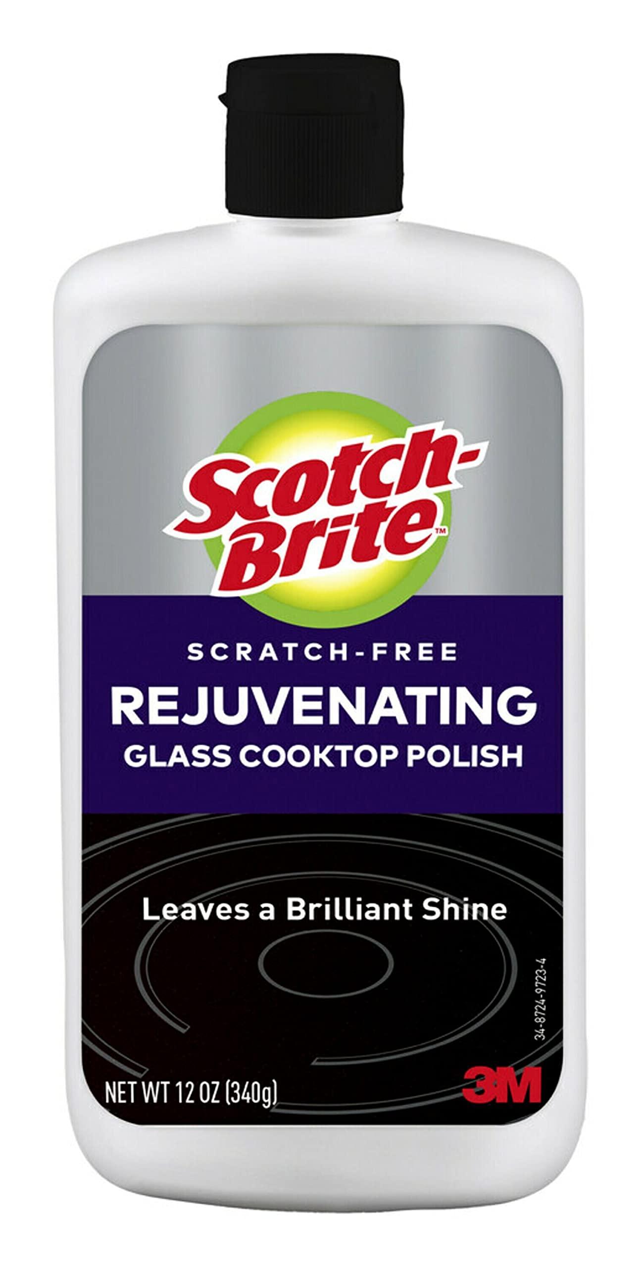 ScotchBrite ScratchFree Rejuvenating Glass Cooktop Polish, Leaves a Brilliant Shine, 12 Ounces