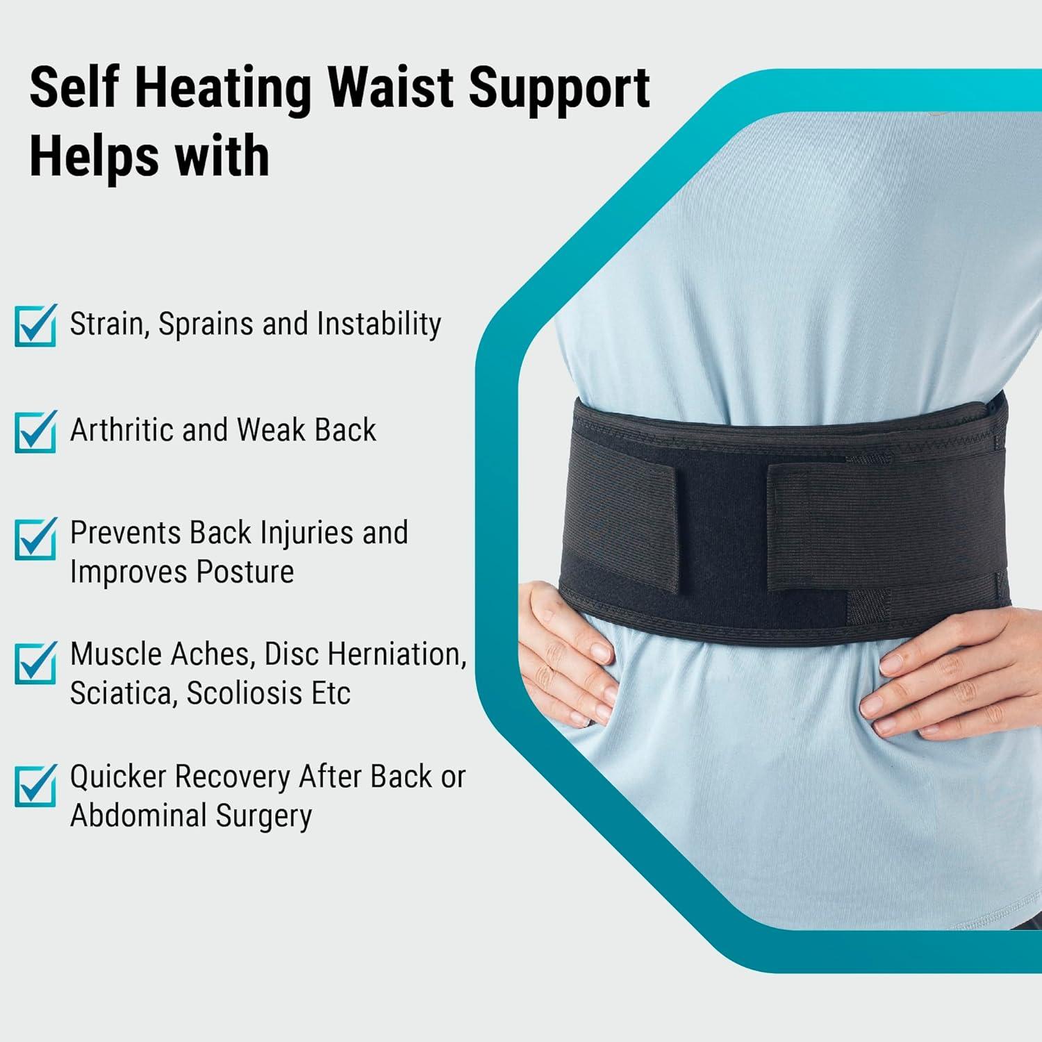 360 RELIEF SelfHeating Therapy Belt Lumbar Support for