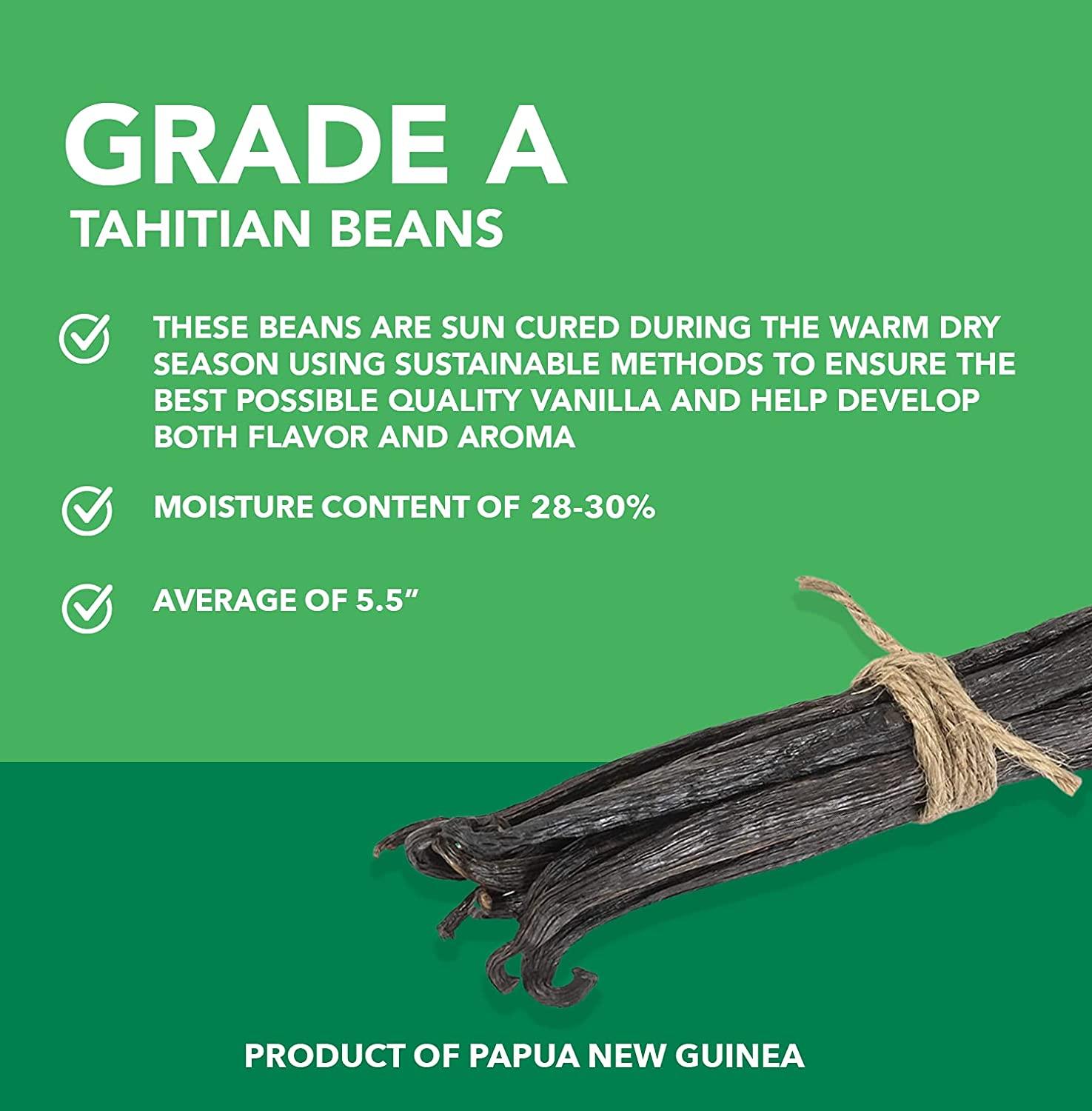 Slofoodgroup Gourmet Tahitian Vanilla Beans Premium Grade A Vanilla