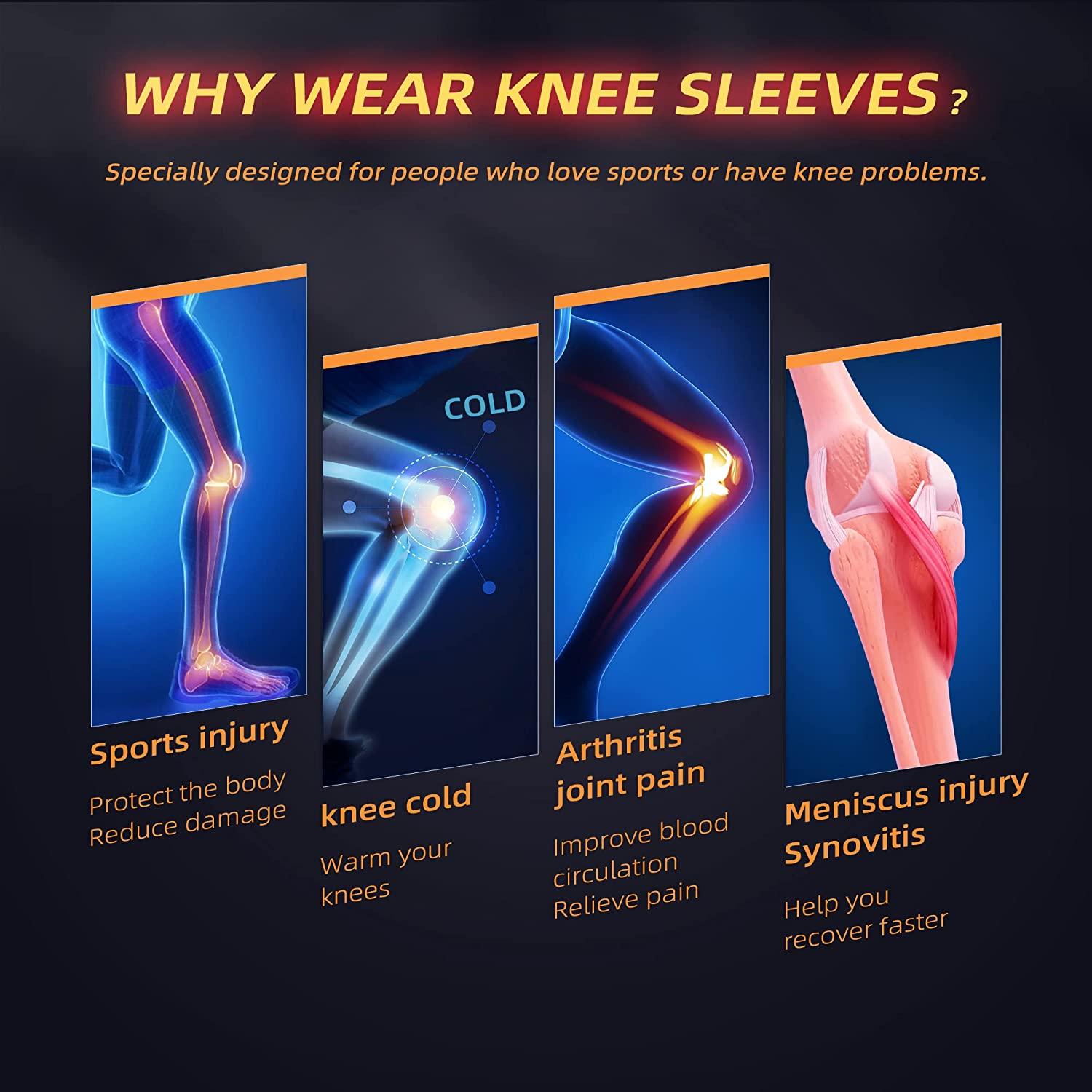 (2Pack)Copper Knee sleeve for Arthritis Pain and SupportCopper Knee
