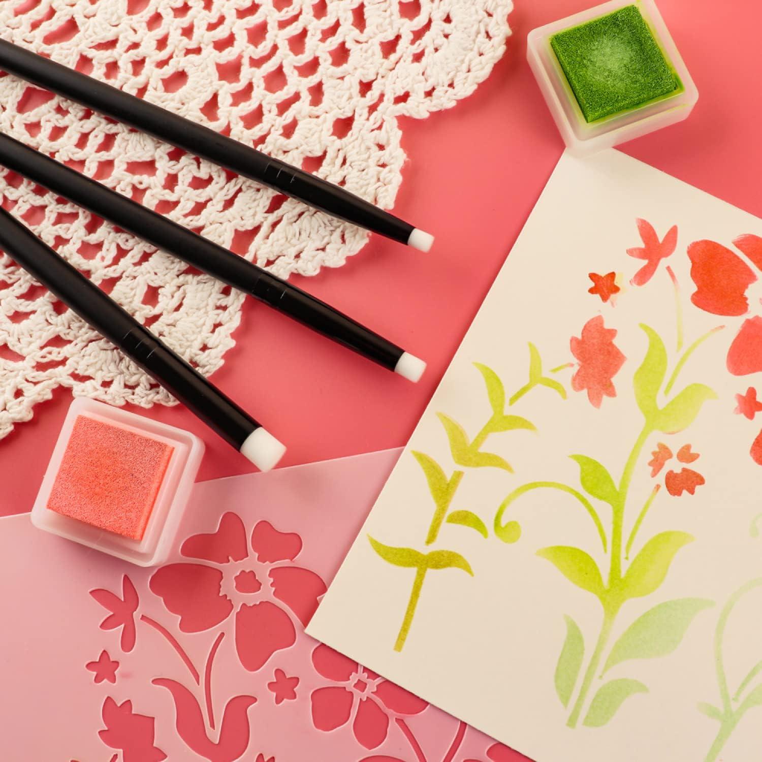 12Pcs Detailed Ink Blending Brushes for Card Making, Ink Blending