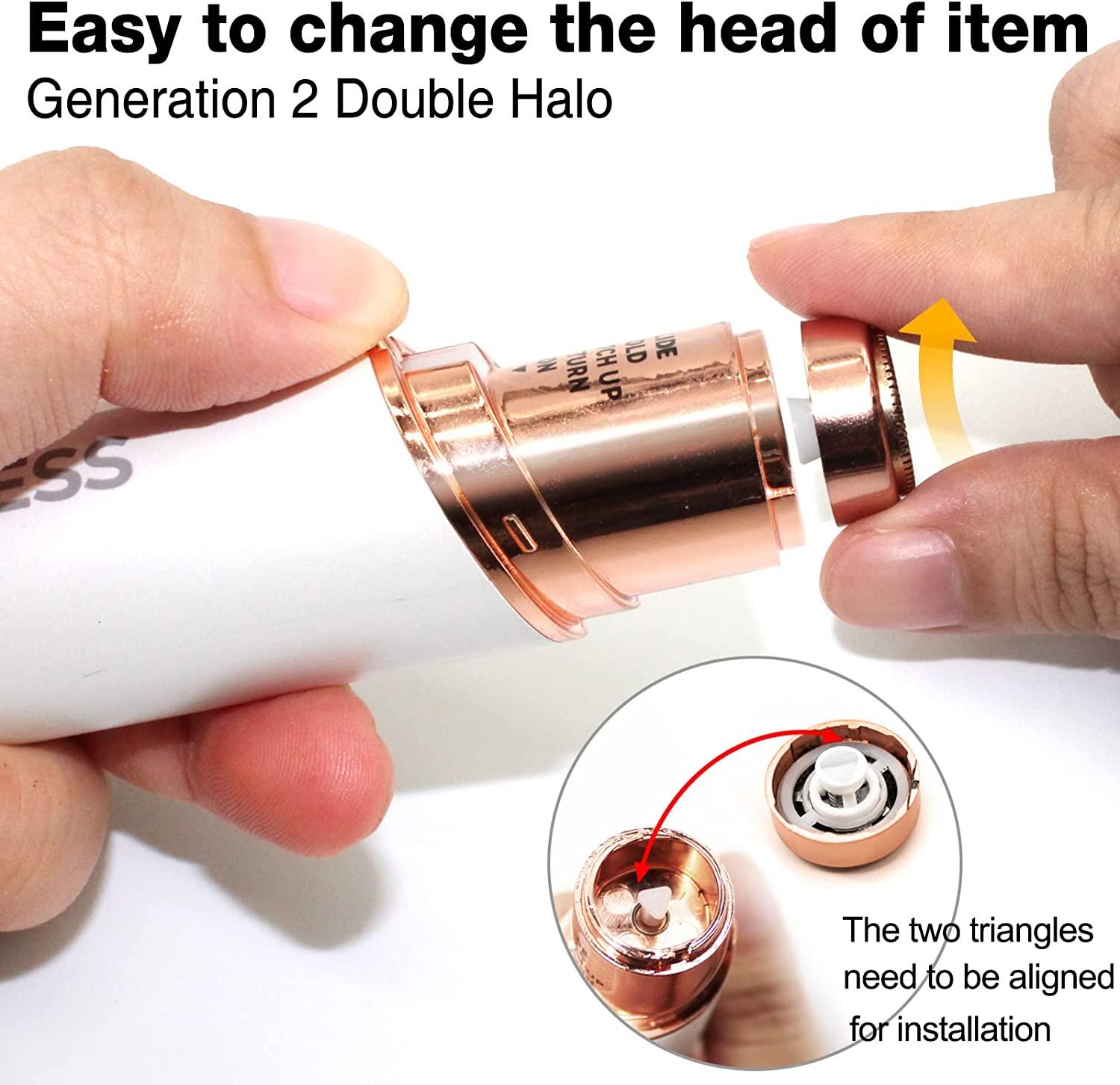 Gen 1 Facial Hair Remover Replacement Heads - Compatible with Finishing  Touch Flawless Facial Hair Removal Tool for Women As Seen On TV 18K  Gold-Plated Rose Gold 2 Count, Generation 1