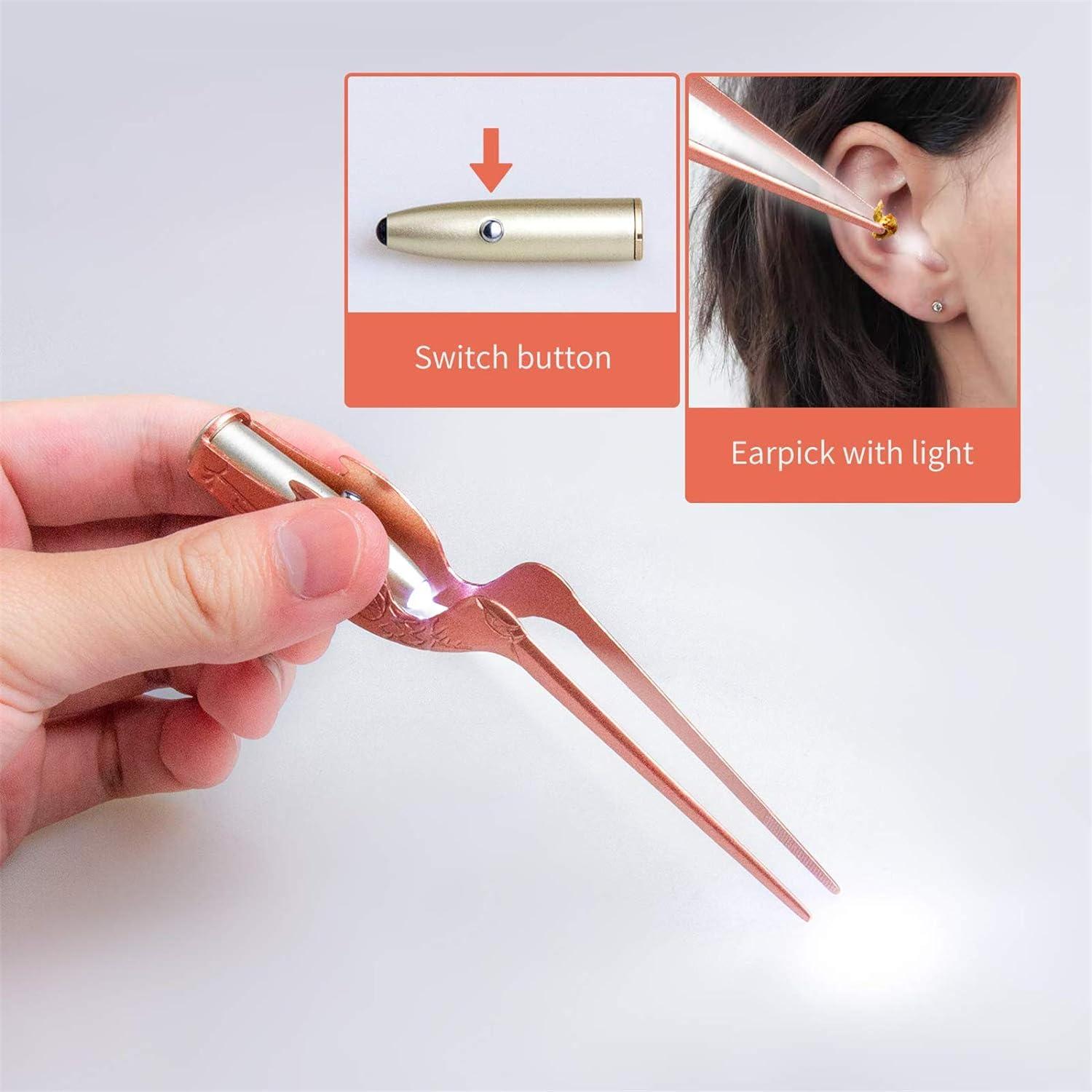 Makeup  New Led Lighted Tweezers Button Cell Batteries Included