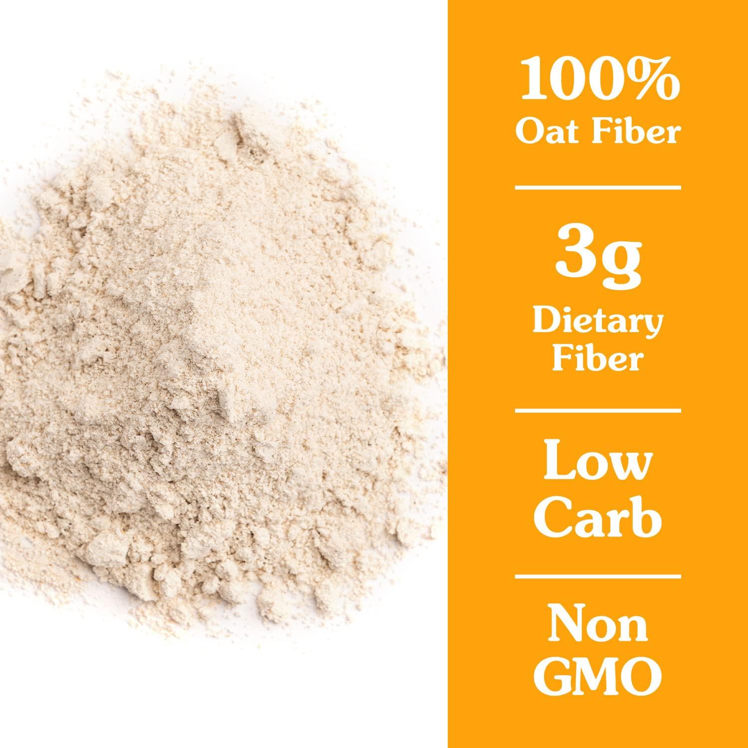 NuNaturals Oat Fiber 1 lb GlutenFree, High Fiber Supplement for
