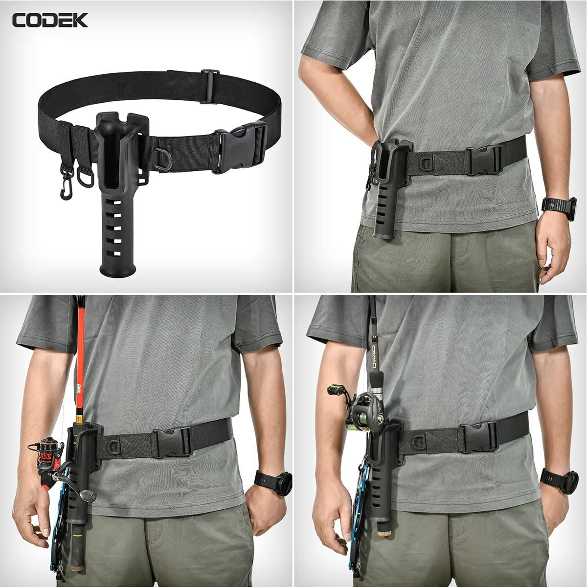 CODEK Fishing Waist Belt Rod Holder Adjustable Waist Wading Belts
