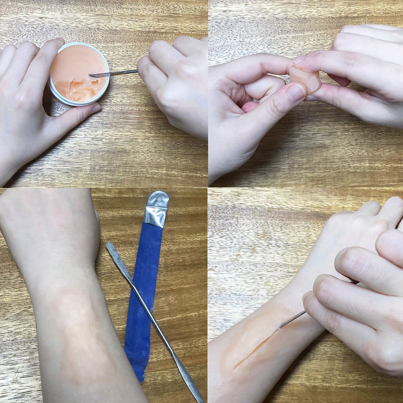 CCbeauty Professional Halloween Scar Wax(1.6 Oz) Kit SFX Special Effects Stage Makeup, Fake