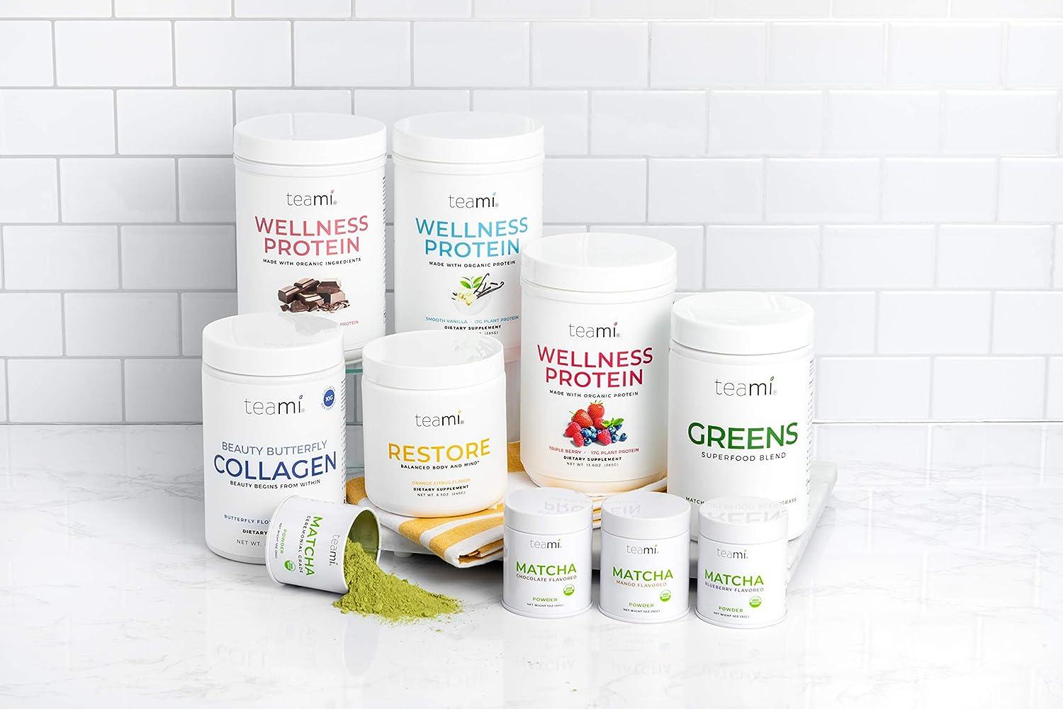 Teami Vegan Protein Powder with Organic Ingredients Smooth Plant