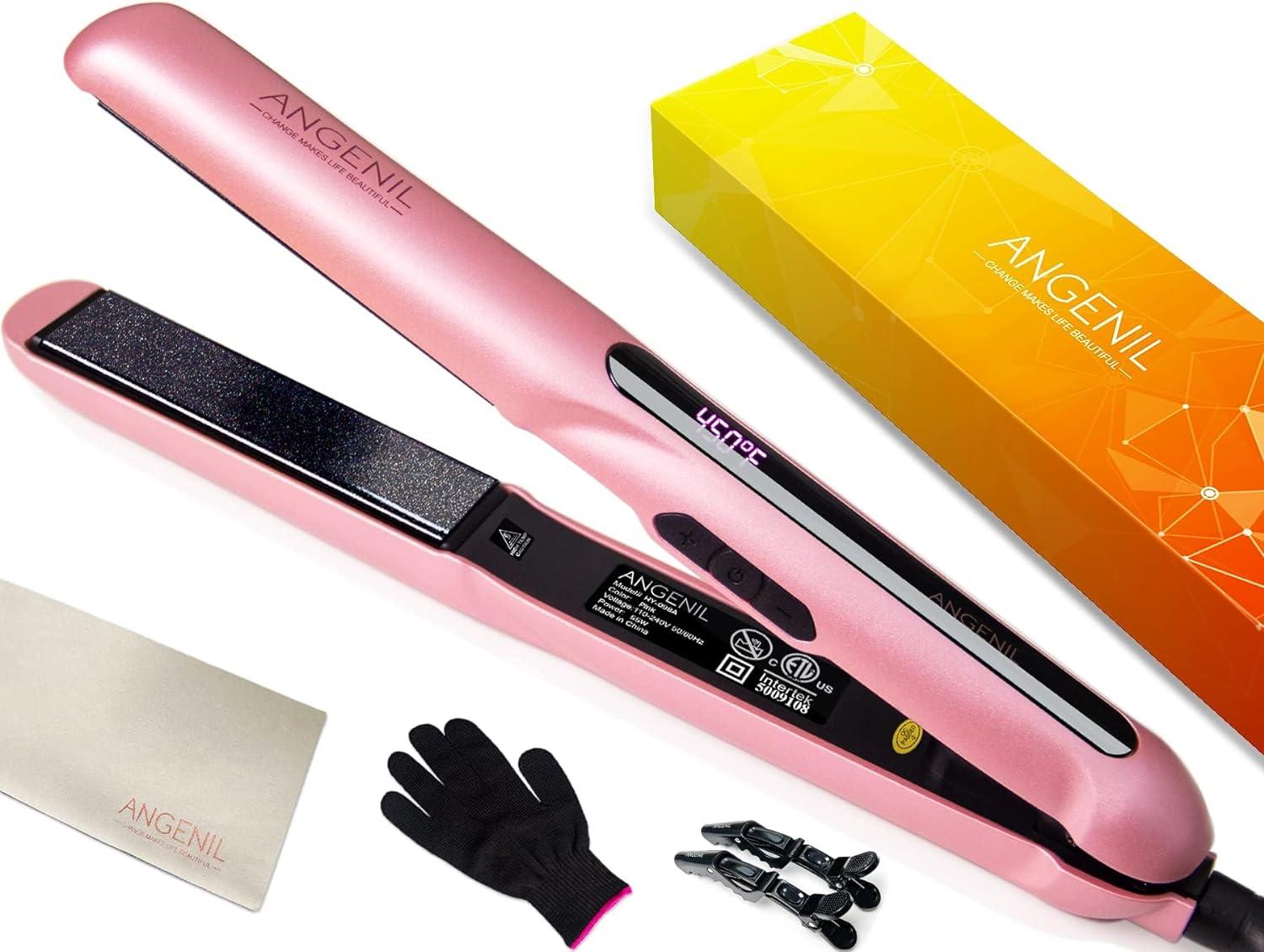 ANGENIL Argan Oil 2-in-1 Hair Straightener & Curler | Professional