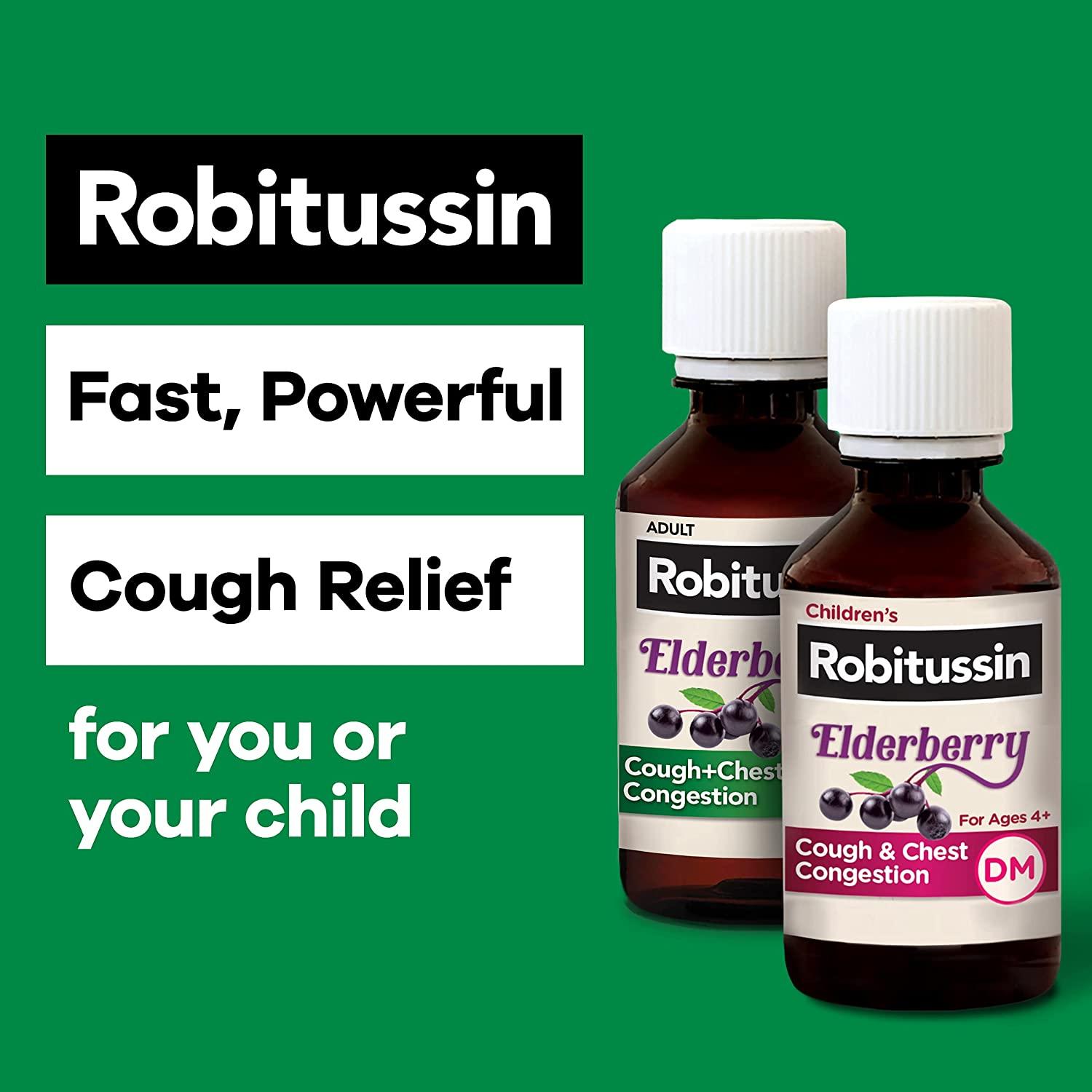 Robitussin Maximum Strength Elderberry Cough Plus Chest Congestion DM
