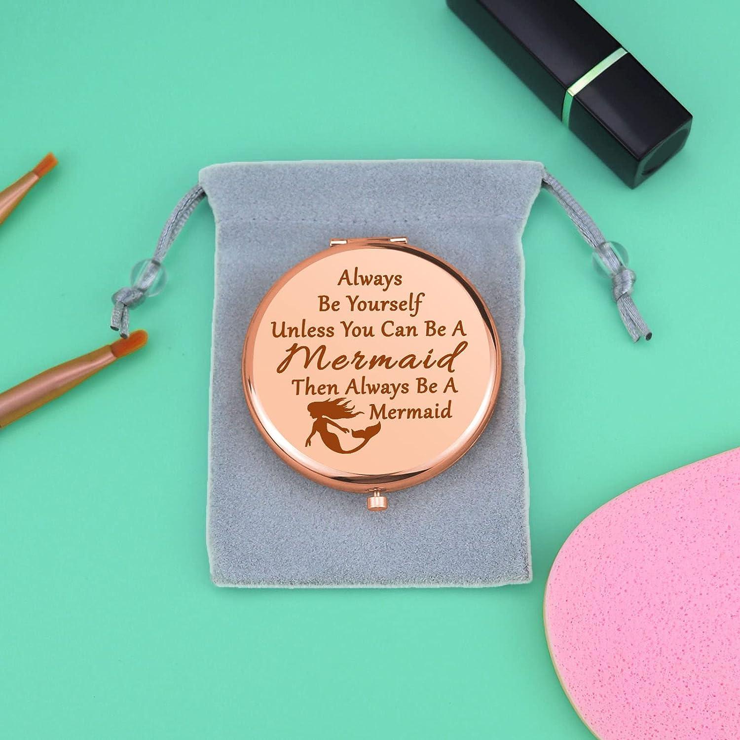 Mermaid Gifts for Girls Inspirational Gifts Compact Makeup Mirror for  Sister Daughter Niece Mermaid Lover Gifts for Women Encouragement Gifts  Folding Makeup Mirror Birthday Christmas Graduation Gifts