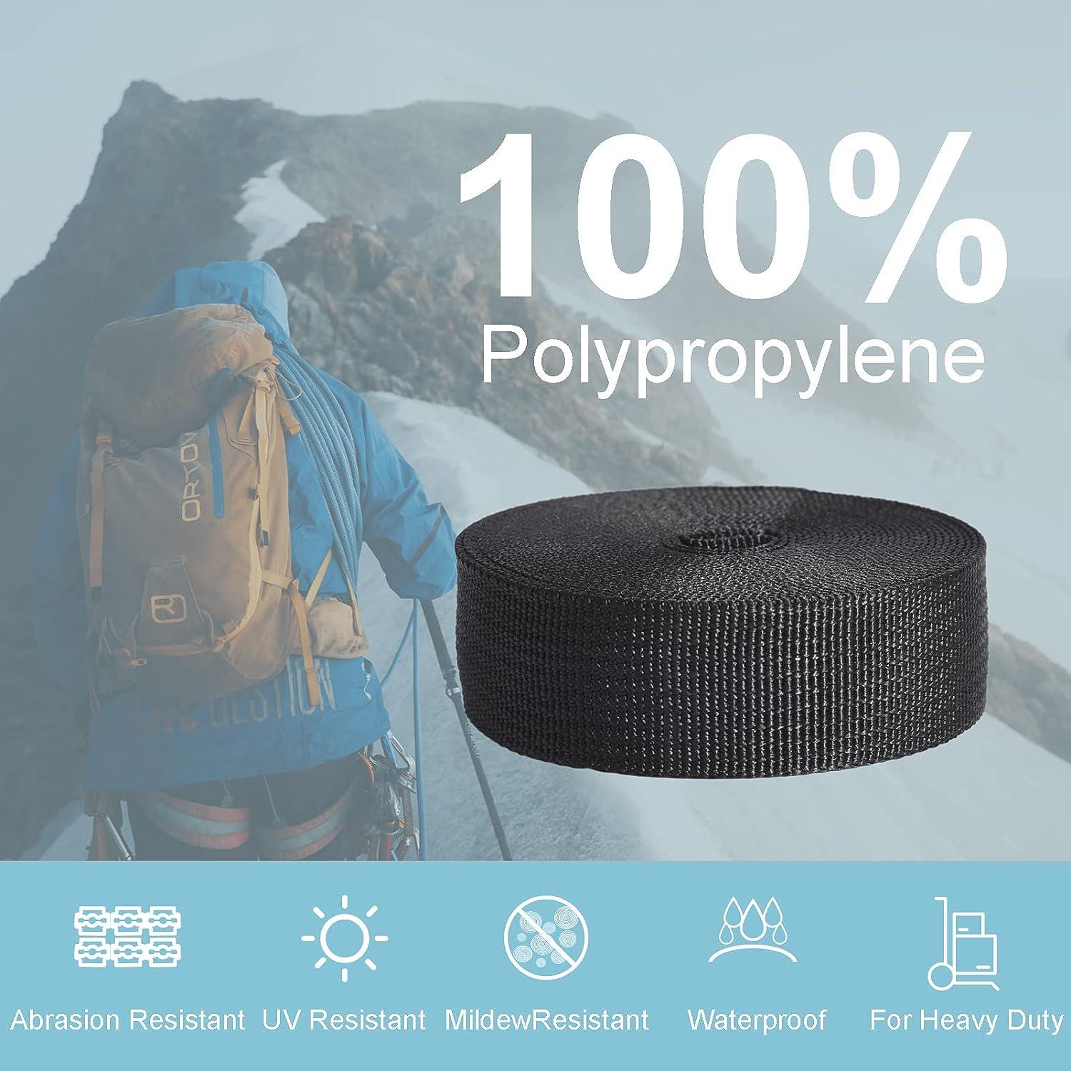 CooBigo Nylon bing 1 Inch Heavy Duty Black Nylon bing Straps 1