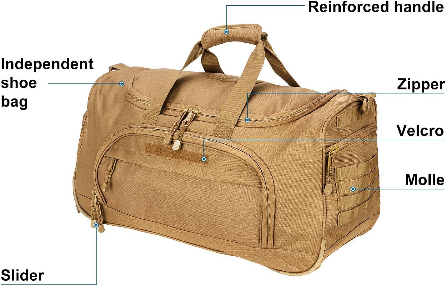 Large Military Duffle Bag, Waterproof Duffel Bag with