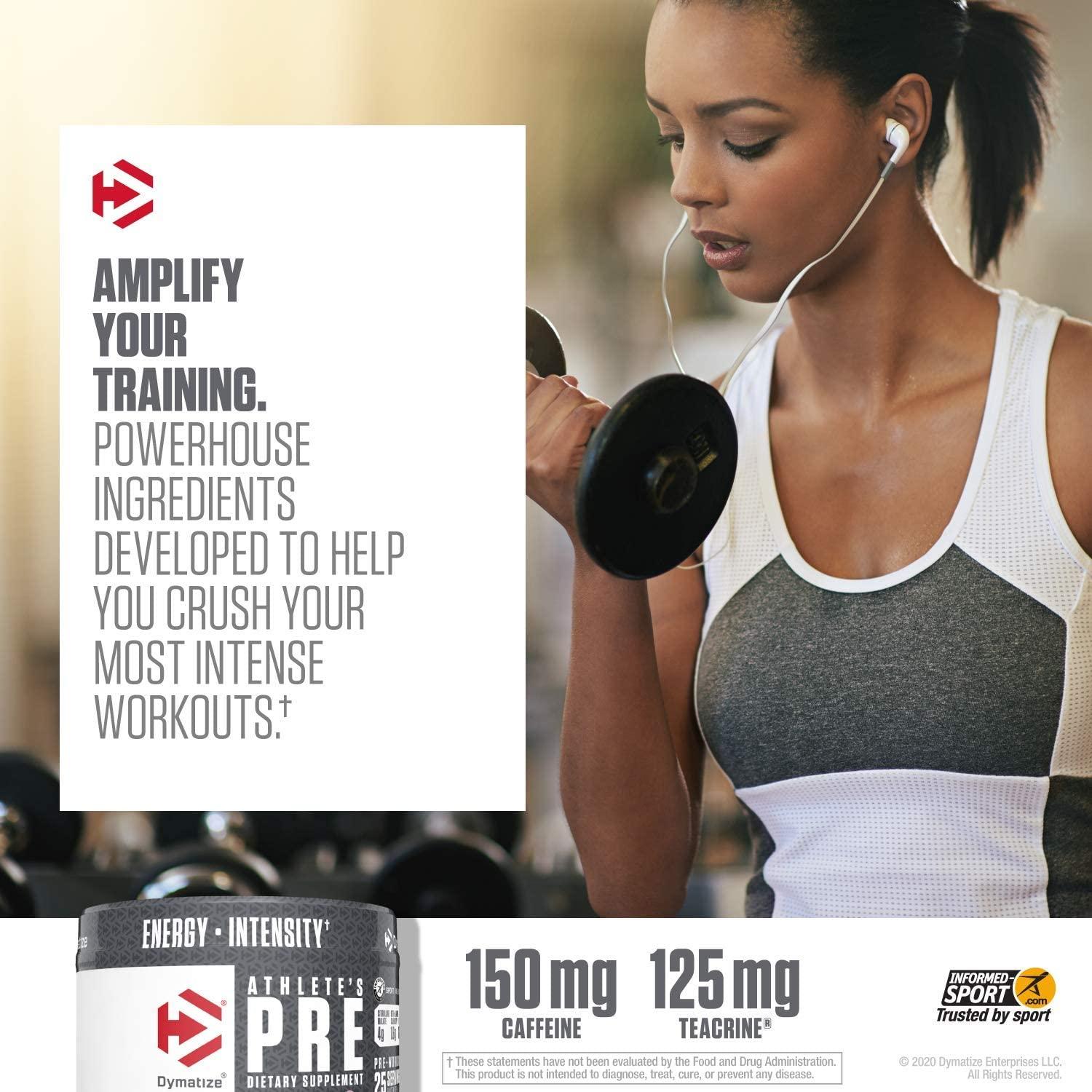 Dymatize Nutrition Athlete's PreWorkout Fruit Punch 7.05 oz Boost