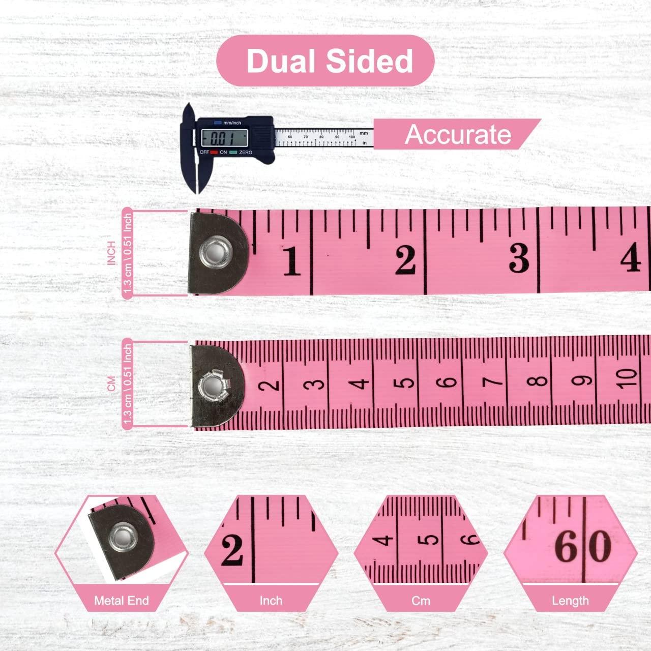 Hansmaya Flexible Tape Measure, Accurate Dual Scale Standard & Metric  Measurements Tape,Soft Measuring Tape for Body, Weight Loss Sewing Tailor  Craft