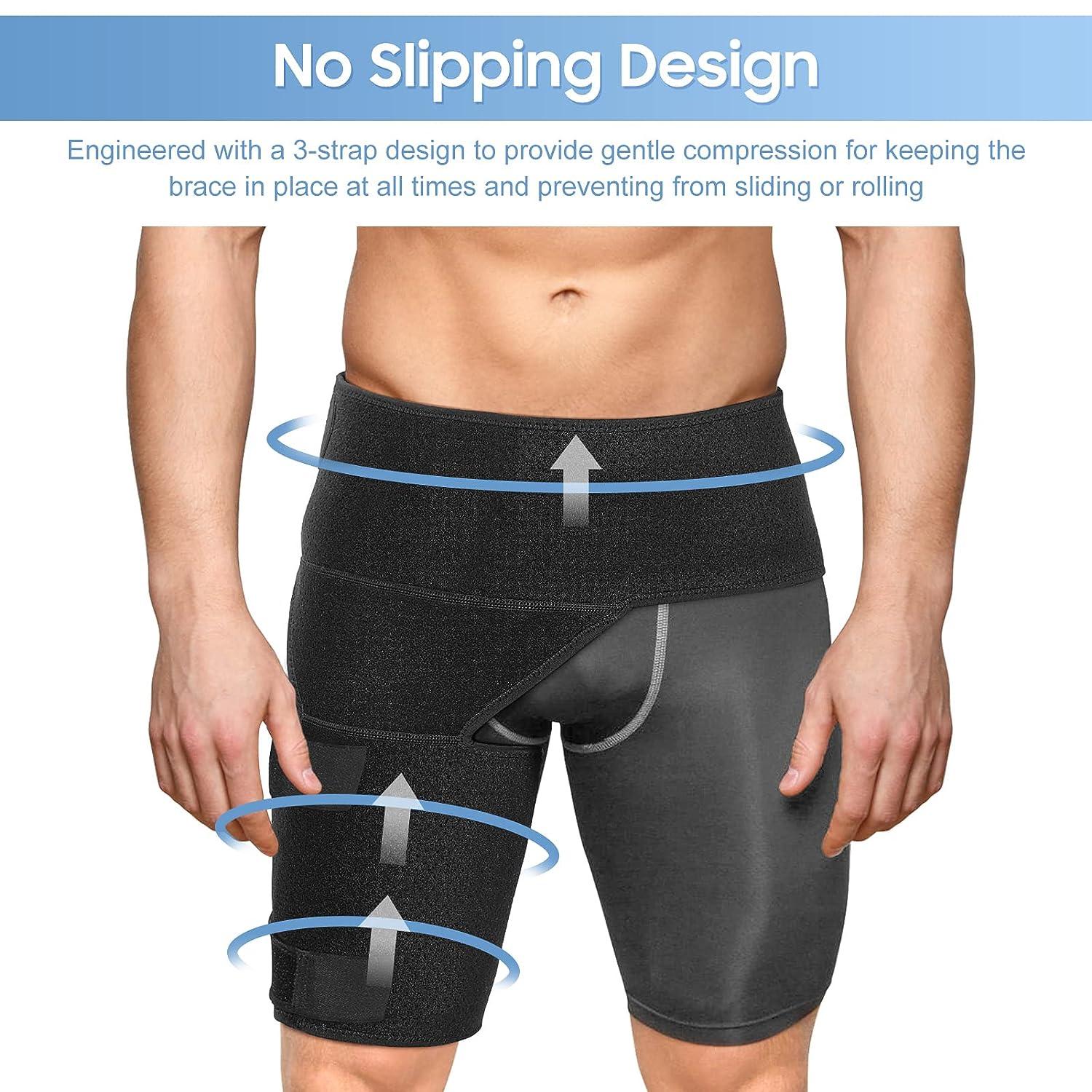 Hip Support, Adjustable Groin Wrap Neoprene Hip Brace Thigh Compression
