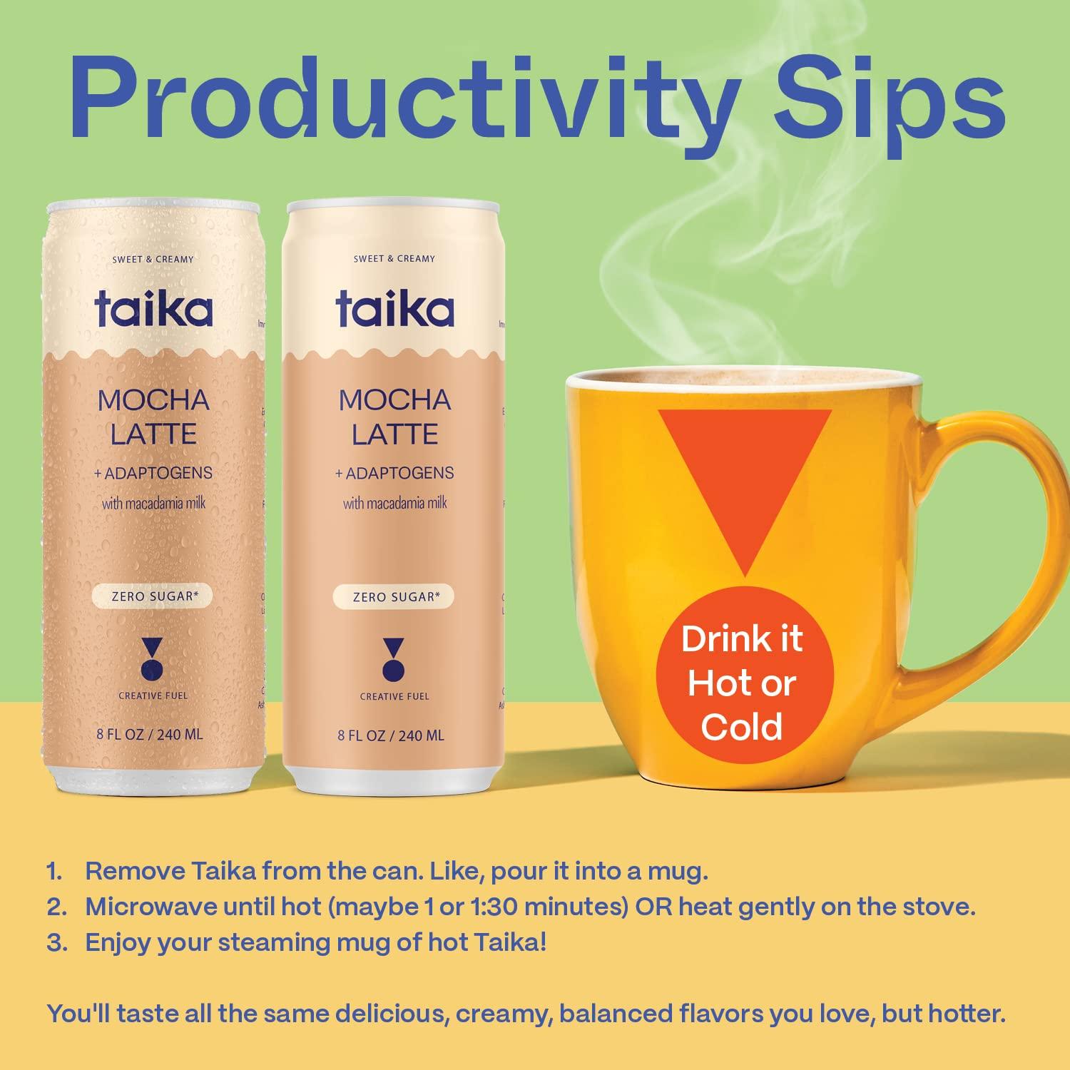 Taika Mocha Latte - Mushroom Coffee w/Ashwagandha & Macadamia Milk