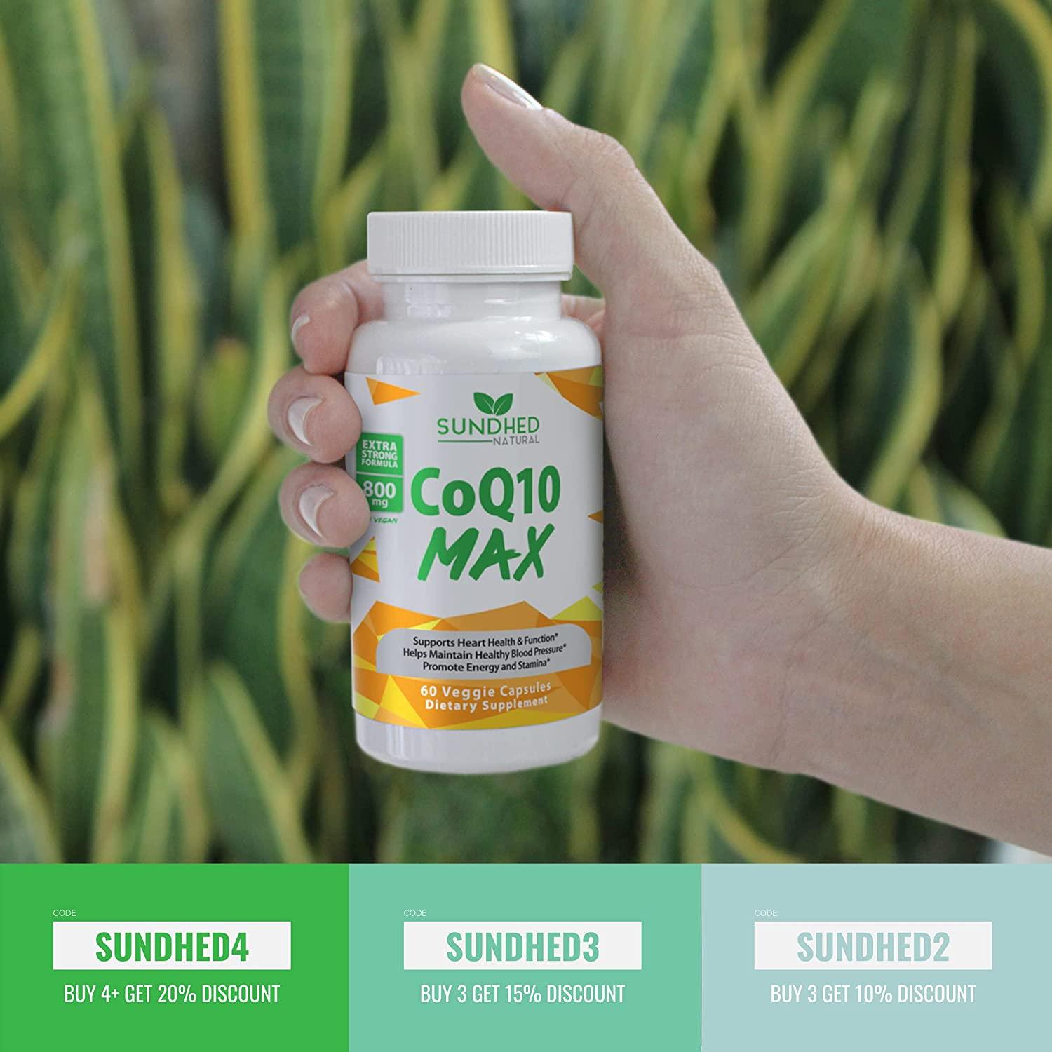 Sundhed Natural CoQ10 Max Extra Strength 800mg Powerful Antioxidant