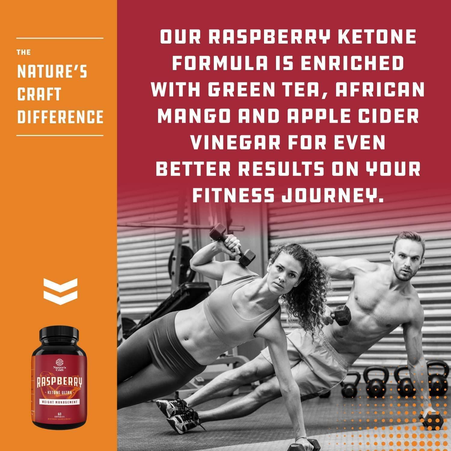 Raspberry Ketones Weight Loss Keto Supplement with Pure African Mango