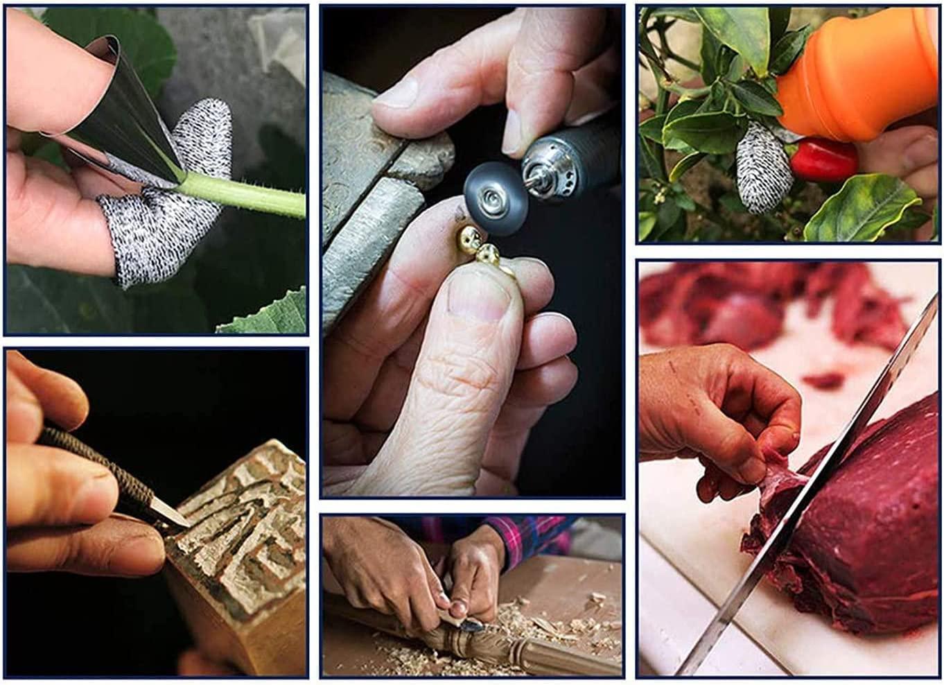 JADE KIT 12 PCS Cut Resistant Finger Cots AntiSlip Gloves for