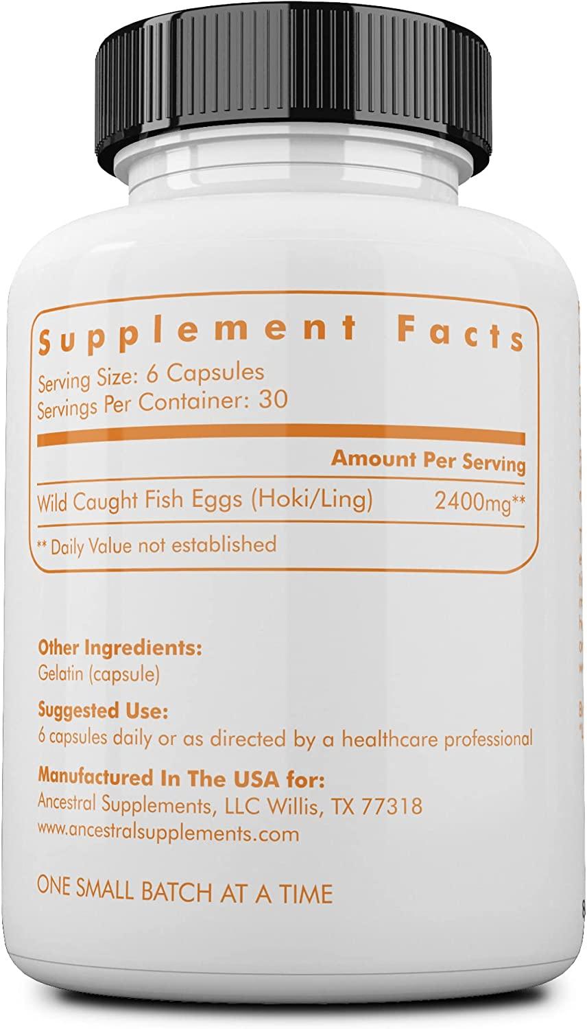 Ancestral Supplements Wild Caught Fish Eggs Omega 3 Brain & Heart