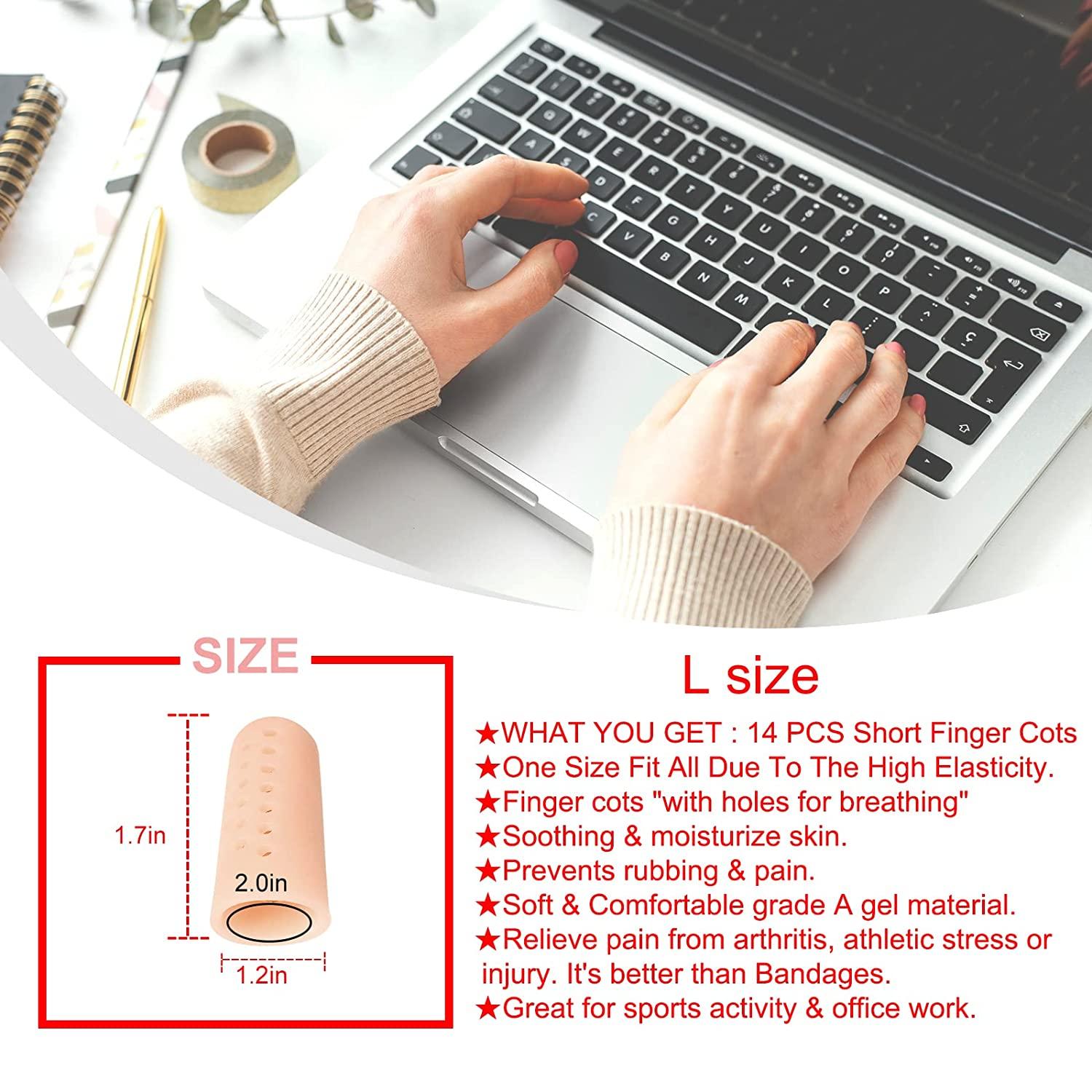 Gel Finger Cots (Breathable, Latex Free), Finger Protectors with Hole