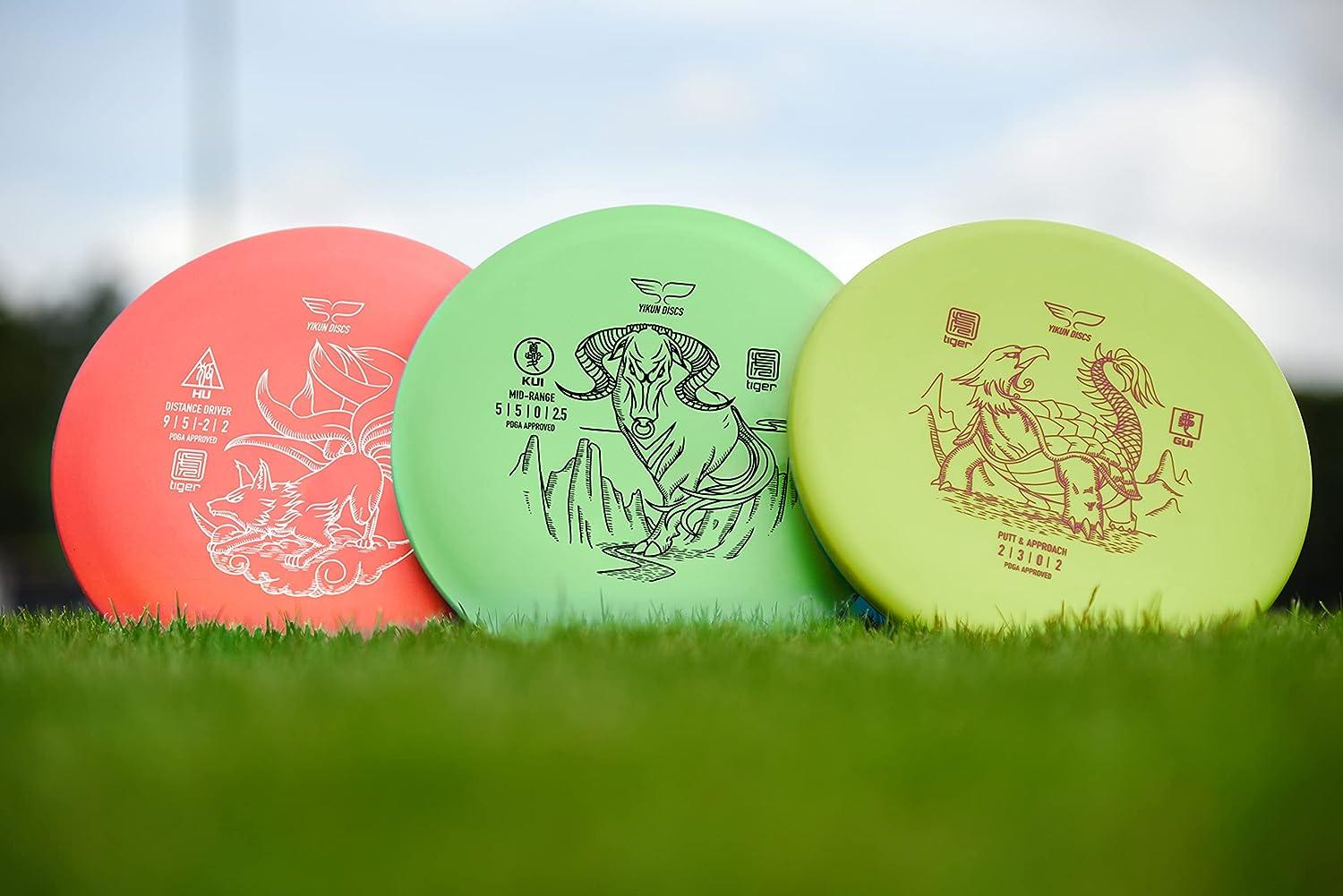 Yikun Disc Golf Starter Set PDGA Approved Beginners Discs Golf Set 3 in