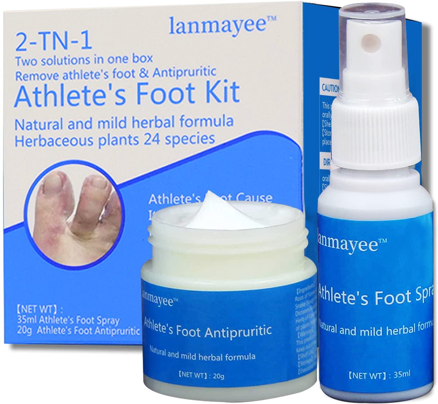 GYFFTAN Atheletes Foot Treatment Kit Athletes Foot Fungi Spray & Antipruritic.Inflamed Burning