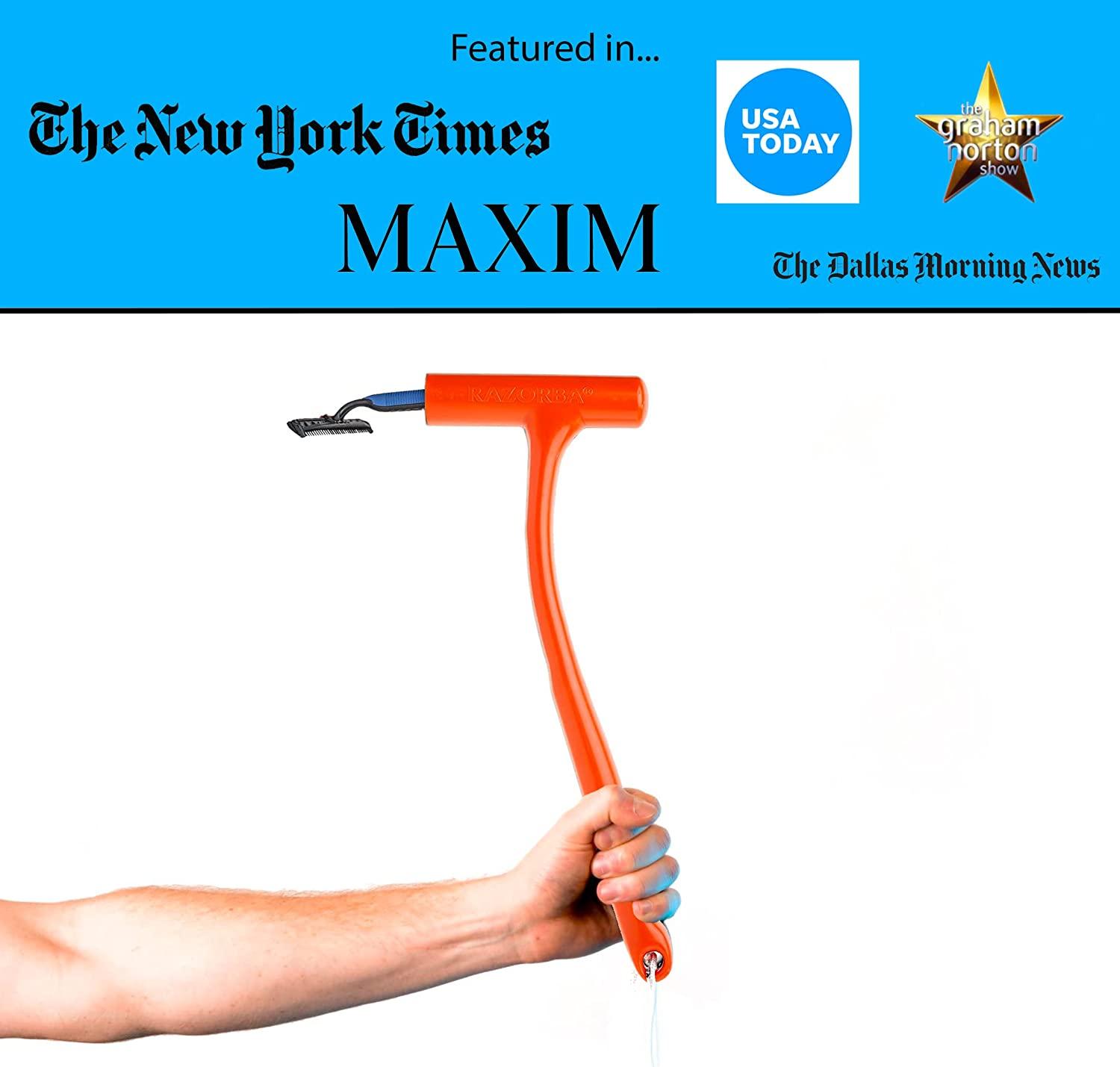 Razorba Back Shaver Men's Razor Extension Handle for Manscaping, Leg