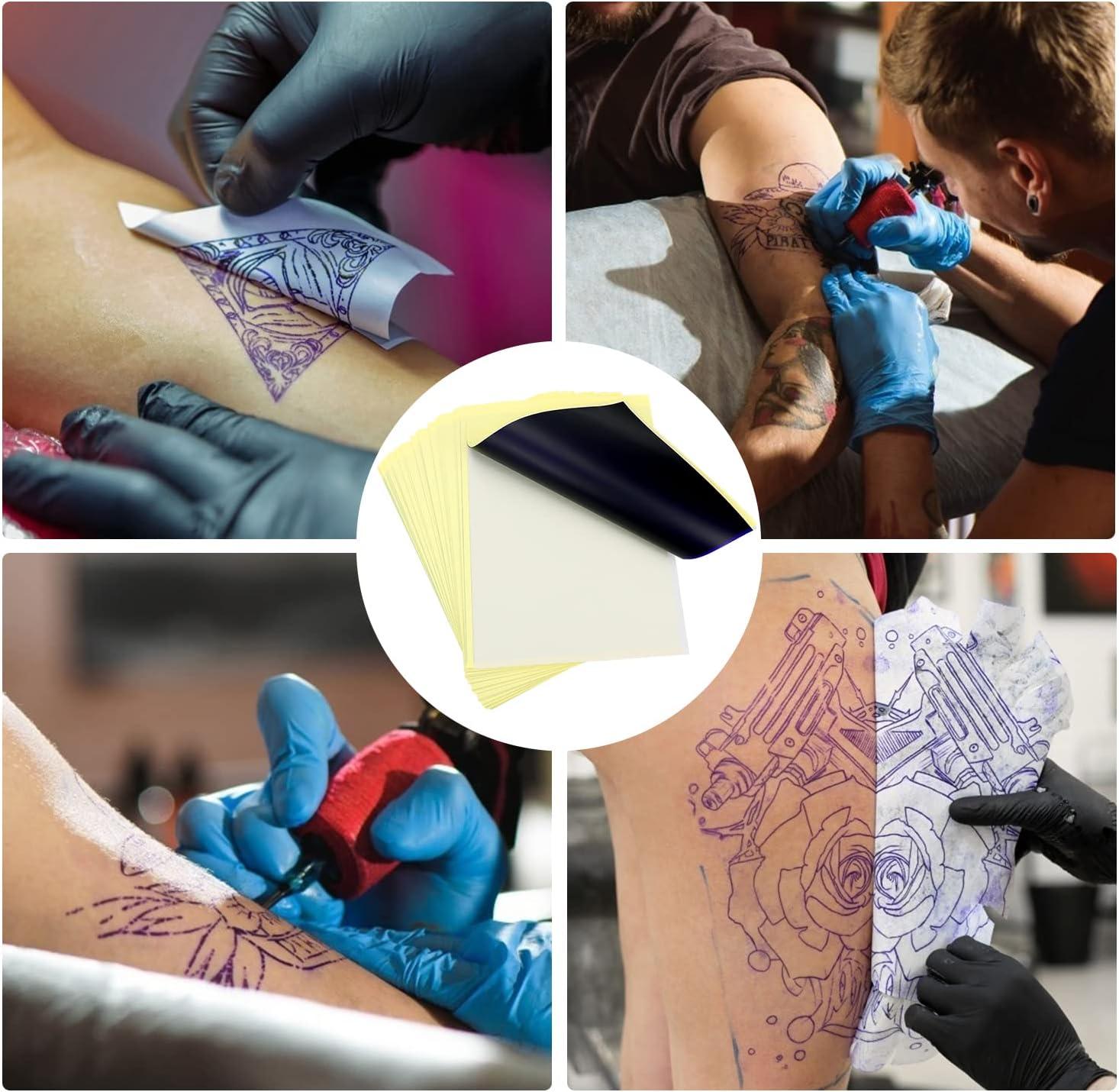 LIUMATE Tattoo Transfer Paper 100 Sheets Tattoo Stencil Transfer Paper for Tattooing 4 Layers