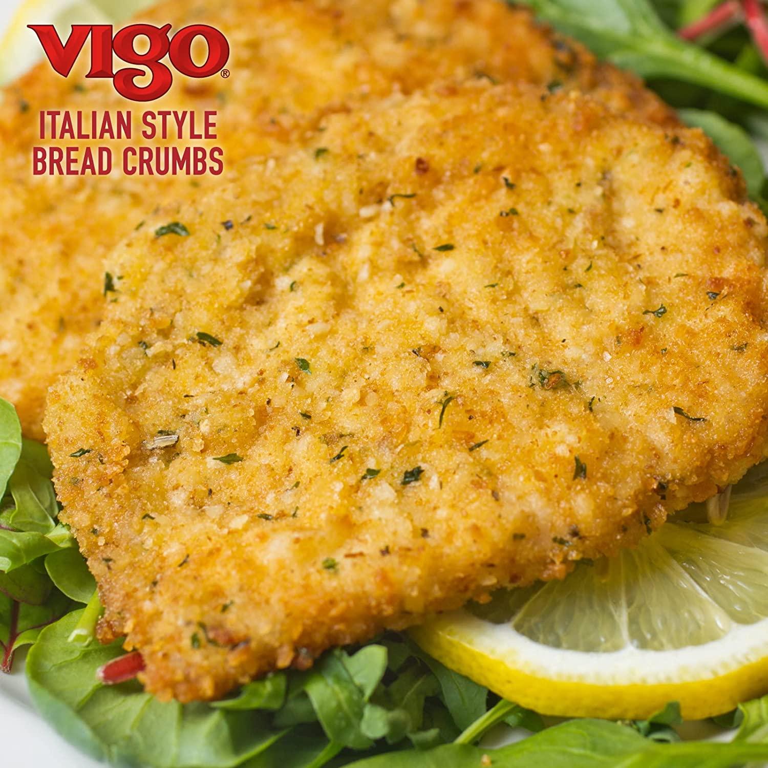 Vigo Italian Style Seasoned Bread Crumbs with Imported Roman Cheese