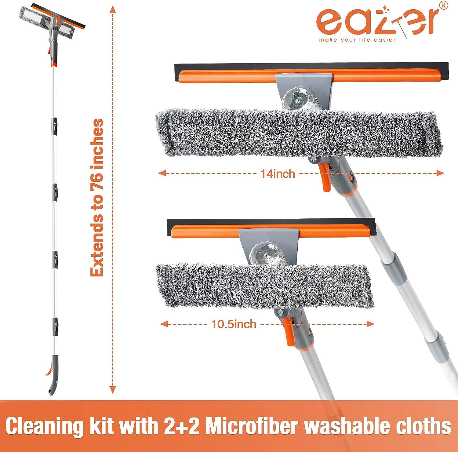 eazer Squeegee Window Cleaner 2 in 1 Rotatable Window Cleaning Tool Kit  with