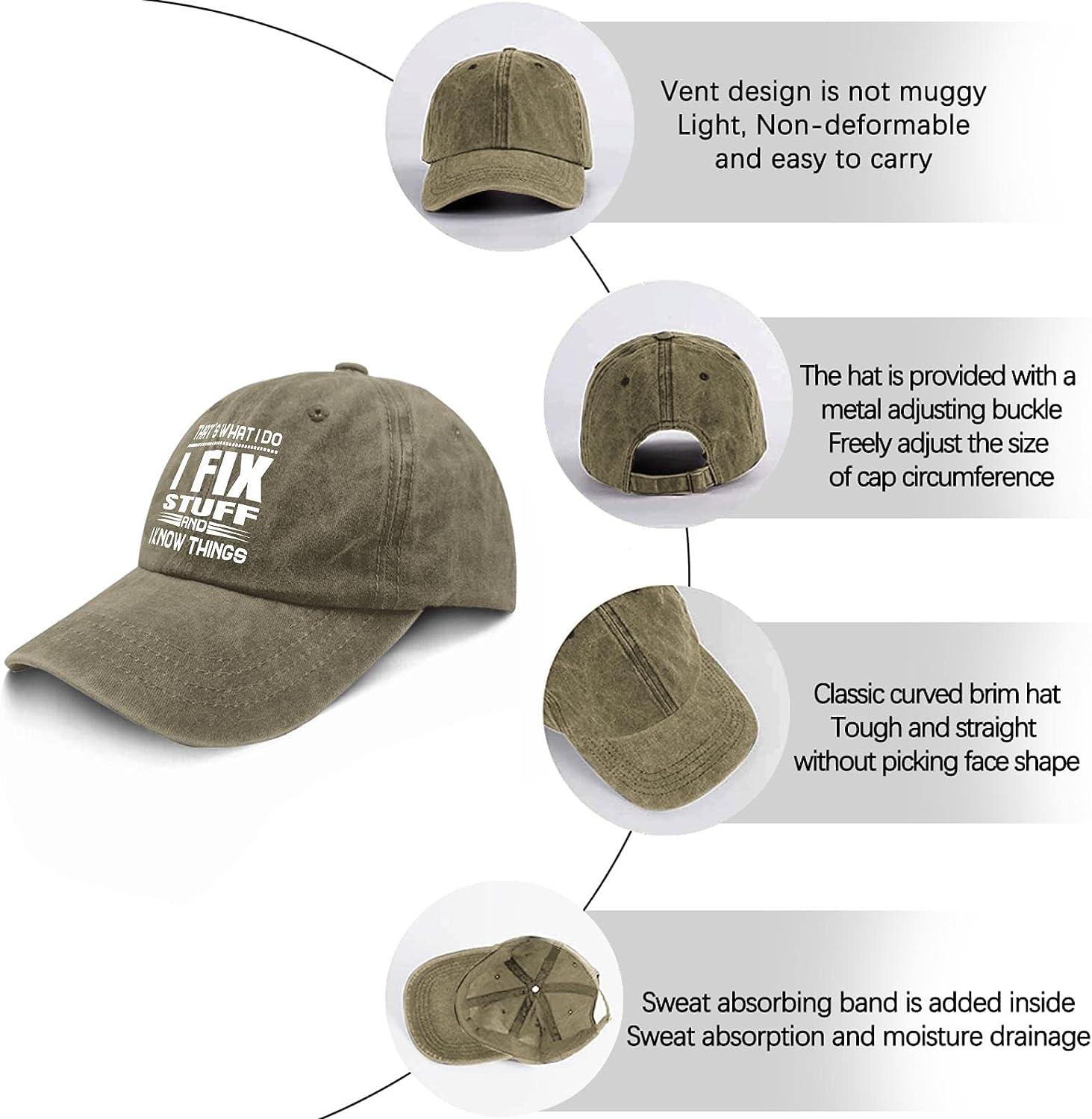Cappello Da Baseball Uomo Con Scritta Inglese – 'That's What I Do I Fix Stuff And I Know Things' – Regolabile, Morbido E Traspirante - 2
