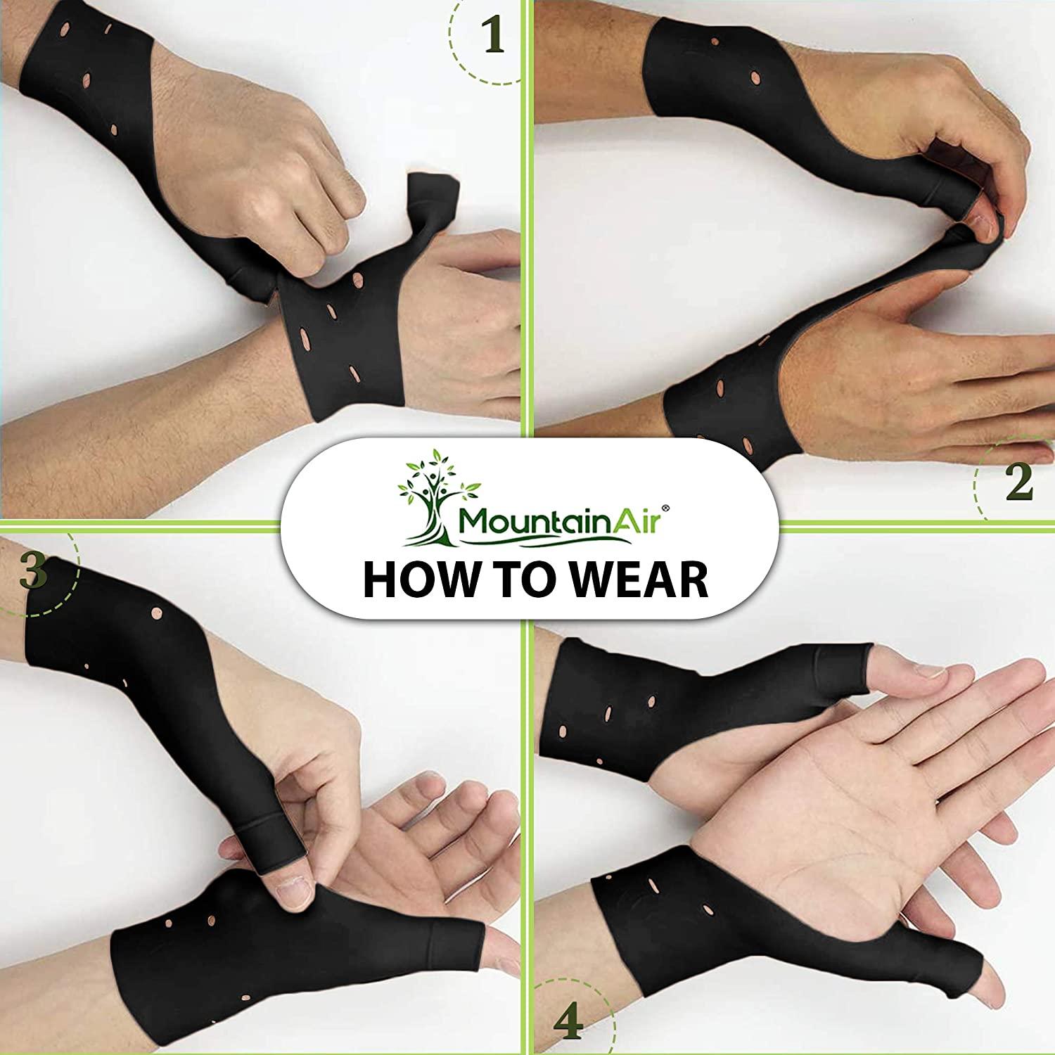 Gel Wrist and Thumb Brace 2 Pairs Unisex Wrist Splint to Fit Left or