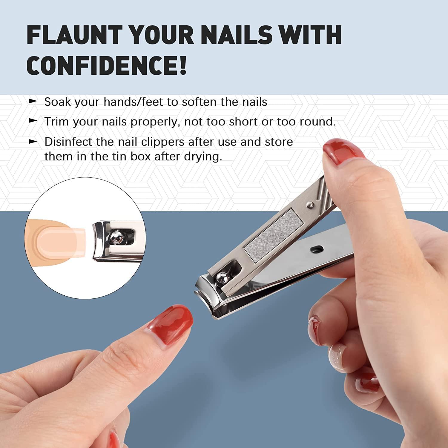 3PC Nail Clipper Set Fingernail Stainless Steel Sharp Trimmer Toenail  Cutter Kit | eBay