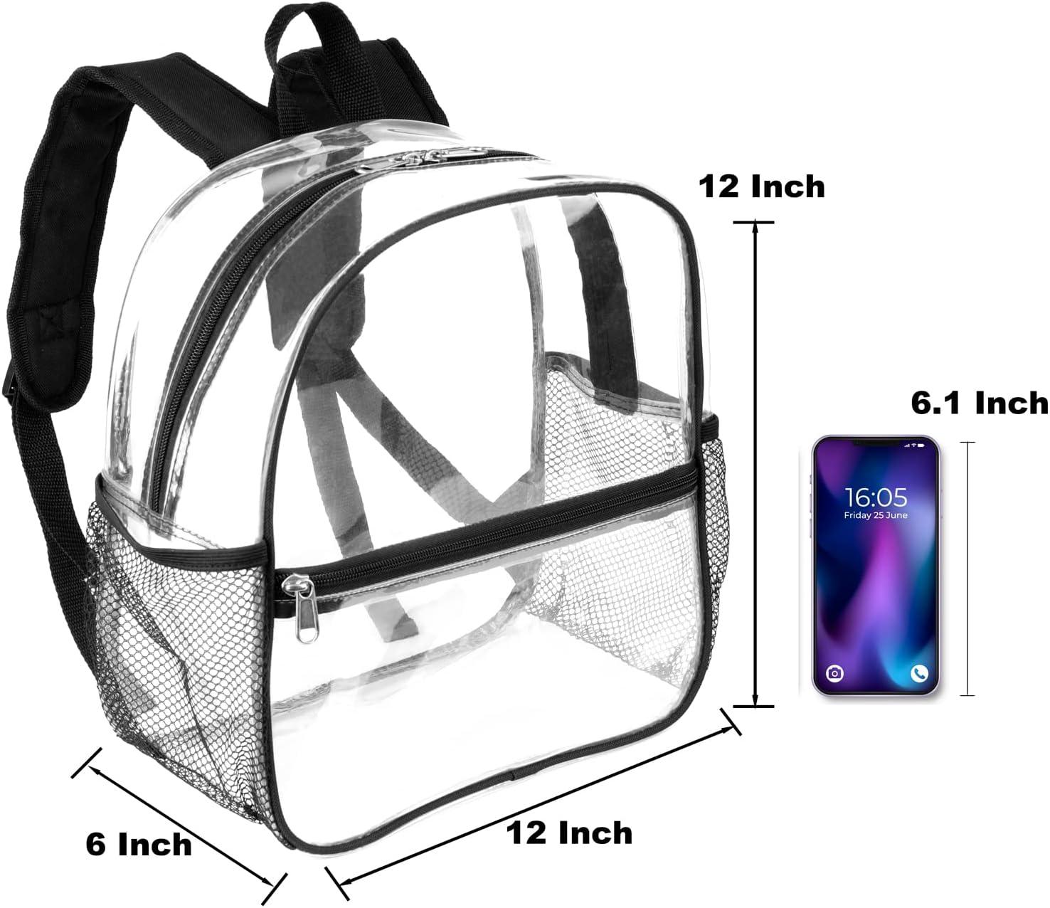 Keepcross 12x12x6 Stadium Approved Clear Mini Backpack - Perfect for Games, Events & Concerts - Black | Buy Now with Express International Delivery | GoSupps.com Keepcross 12x12x6 Stadium Approved Clear Mini Backpack - Perfect for Games, Events & Concerts - Black | Buy Now with Express International Delivery | GoSupps.com
