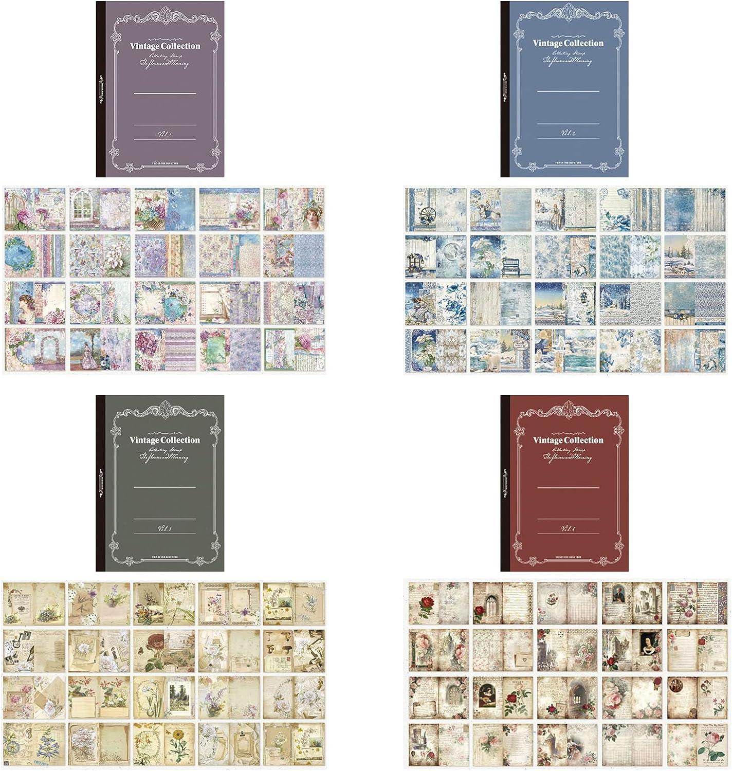 Lot De 160 Papiers De Scrapbooking Vintage Esthétiques Pour