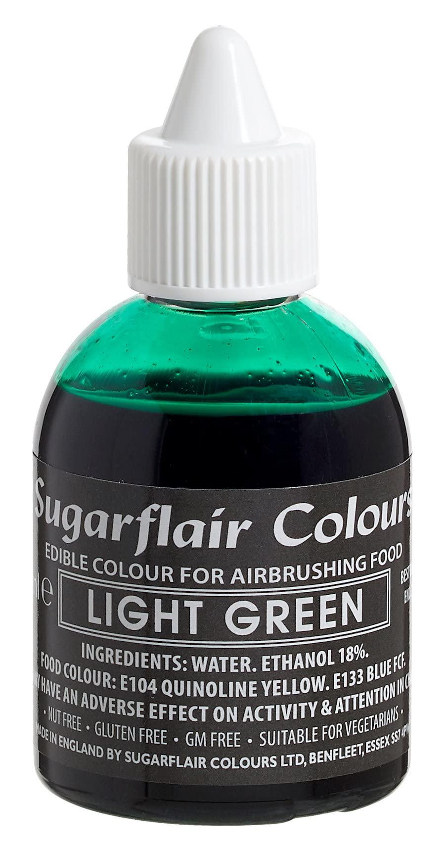 Sugarflair Light Green Edible Airbrush Colour Edible Food Colouring