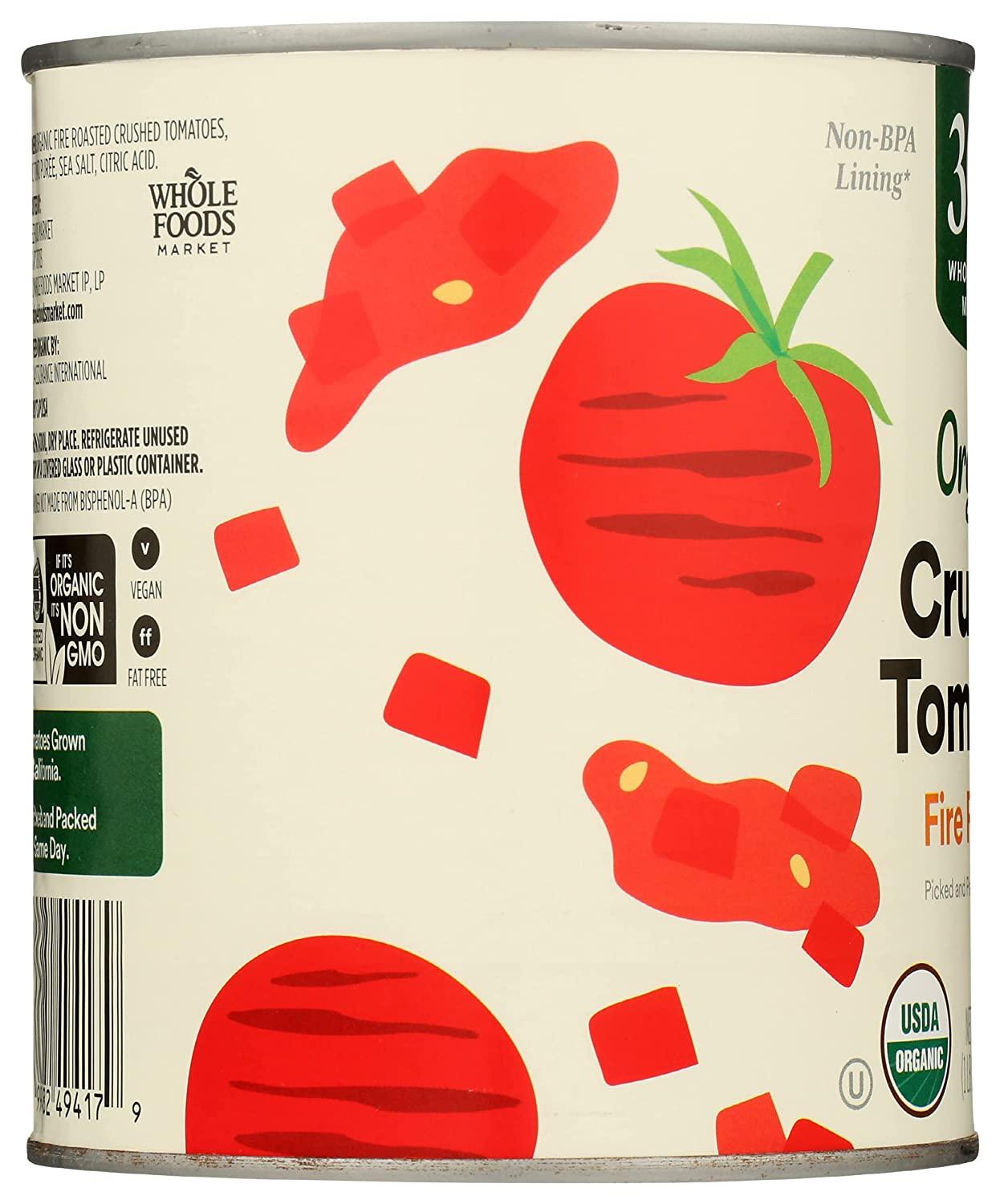 365 by Whole Foods Market, Tomatoes Crushed Fire Roasted Organic, 28 Ounce