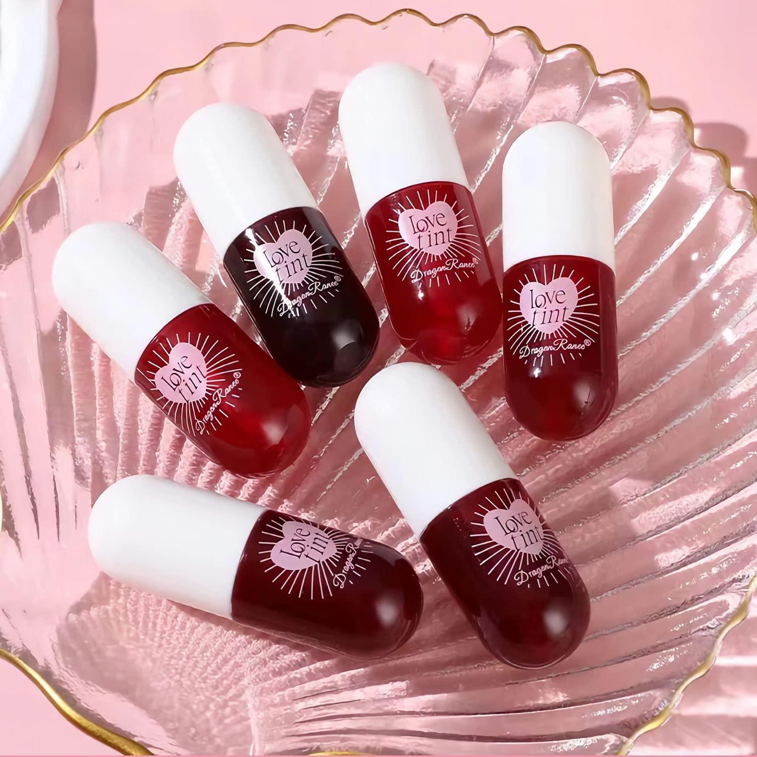 3 Colors Lip Tint Stain Set - Korean Lip Gloss Plumping Mini