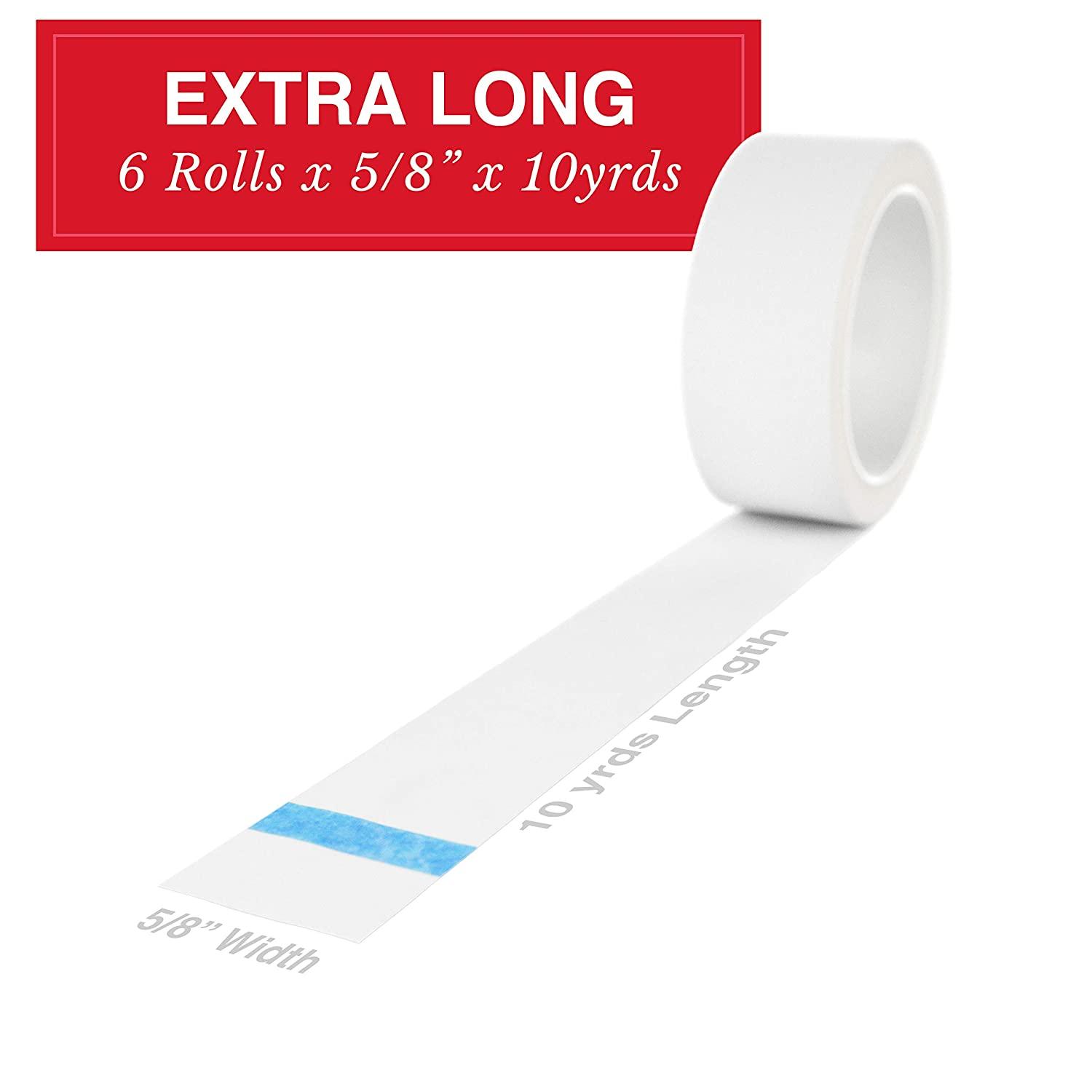 Swiss Safe First Aid Tape, Medical Microporous Surgical Tape, 5/8in Width x 10 Yards Length