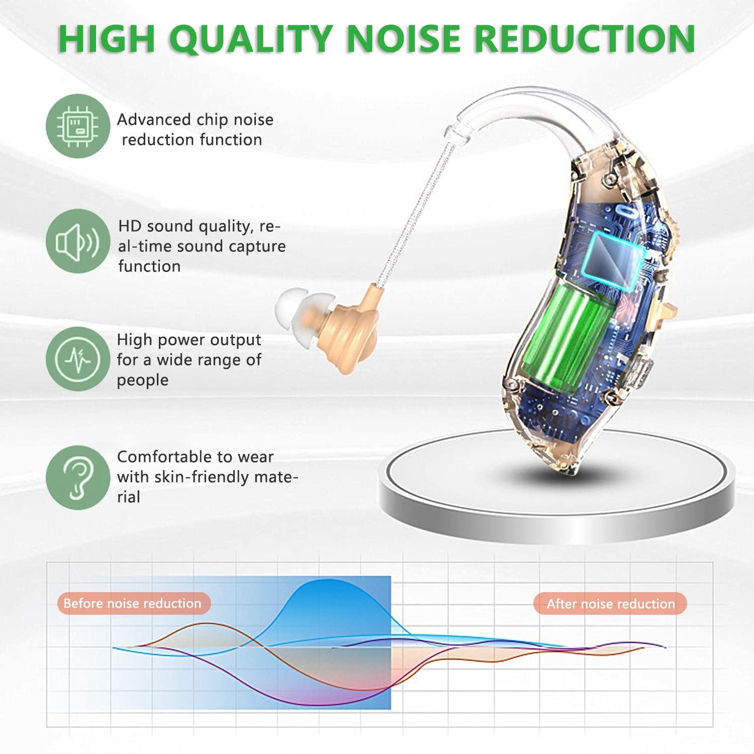 Hearing Aids for Senior, Rechargeable Hearing Aids with Noise