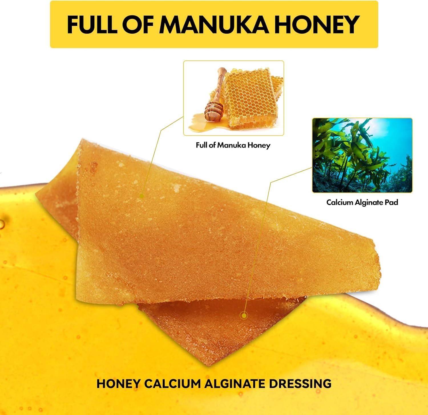 DILUMAMED Manuka Honey Calcium Alginate Dressing 2x2 (Pack of 6) Manuka