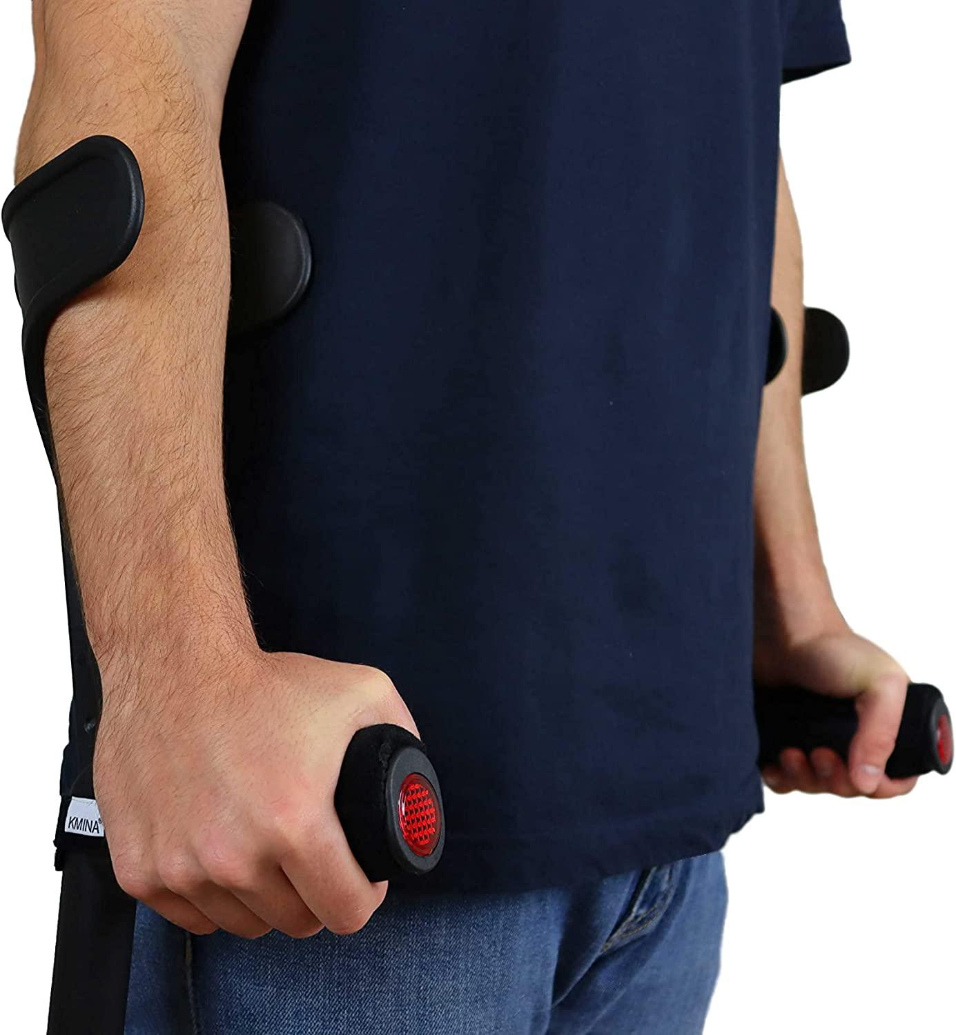 KMINA Forearm Crutches for Adults (x2) Adjustable Arm Crutches for