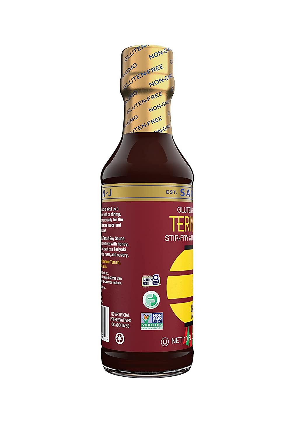 SanJ Gluten Free Teriyaki Sauce, 10 Fl Oz (Pack of 2)