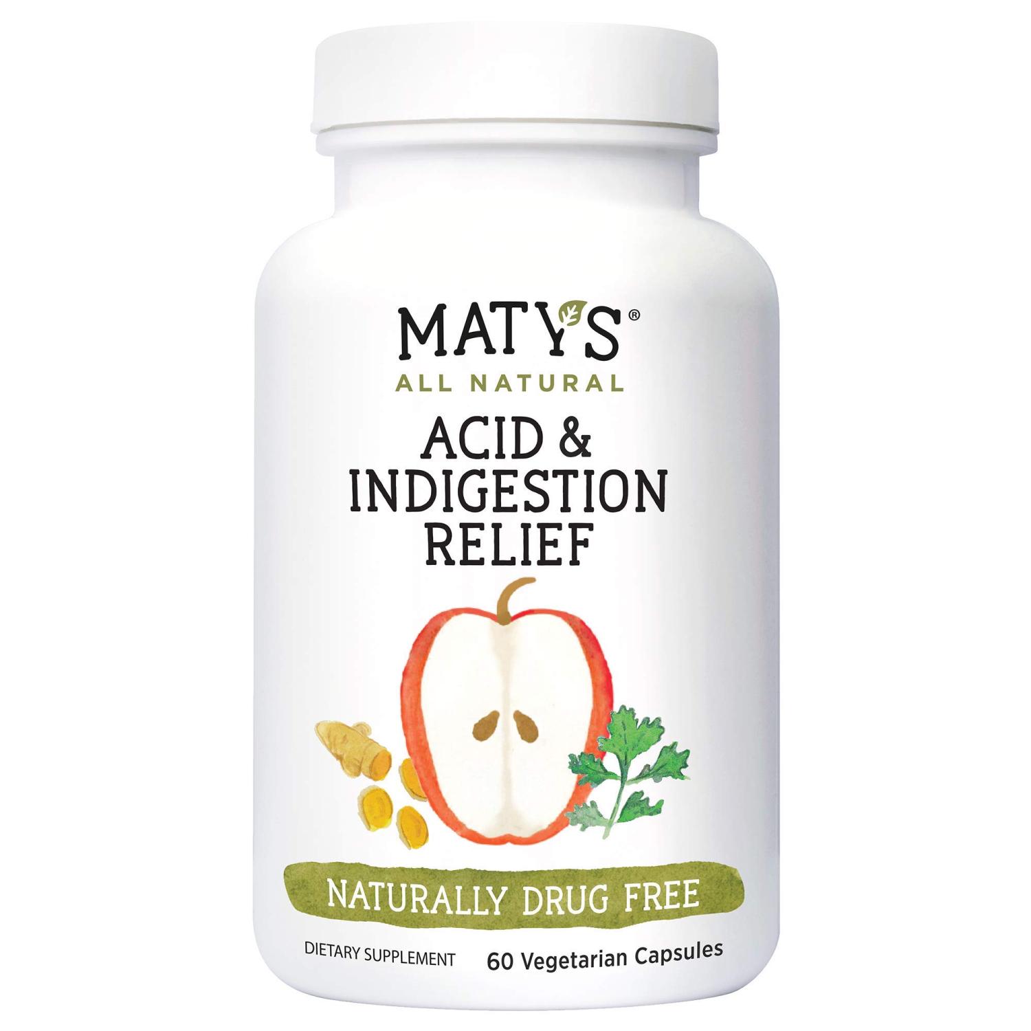 Matys Acid & Indigestion Relief Capsules All Natural Safe & Effective