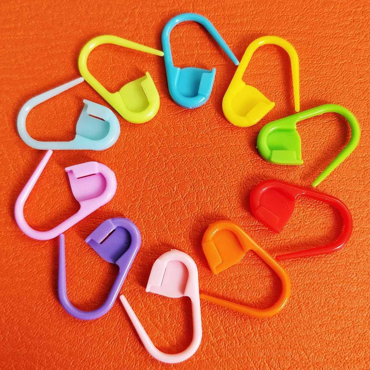 100 PCS Crochet Stitch Markers, Colorful Locking Stitch Markers Plastic  Crochet Stitch Counters Crochet Clips for Weaving, Sewing and Knitting DIY  Craft 