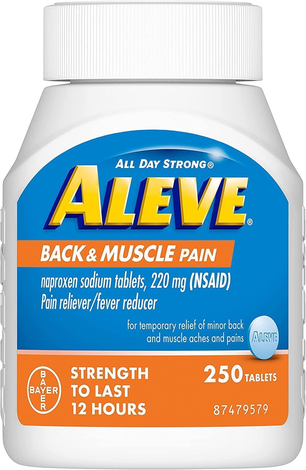 Aleve Back & Muscle Pain Relief Tablets 250 Count