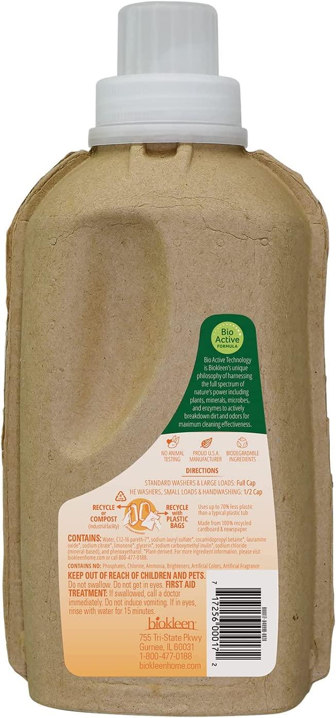 Biokleen Natural Laundry Detergent 64 HE Loads, EcoFriendly & Non